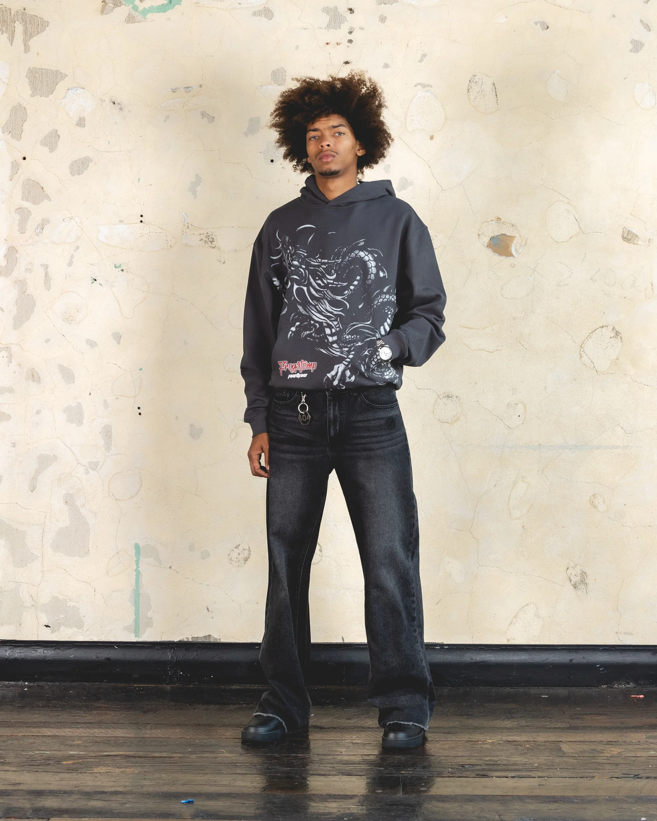 404 Dragon Hoodie Charcoal - Image 3