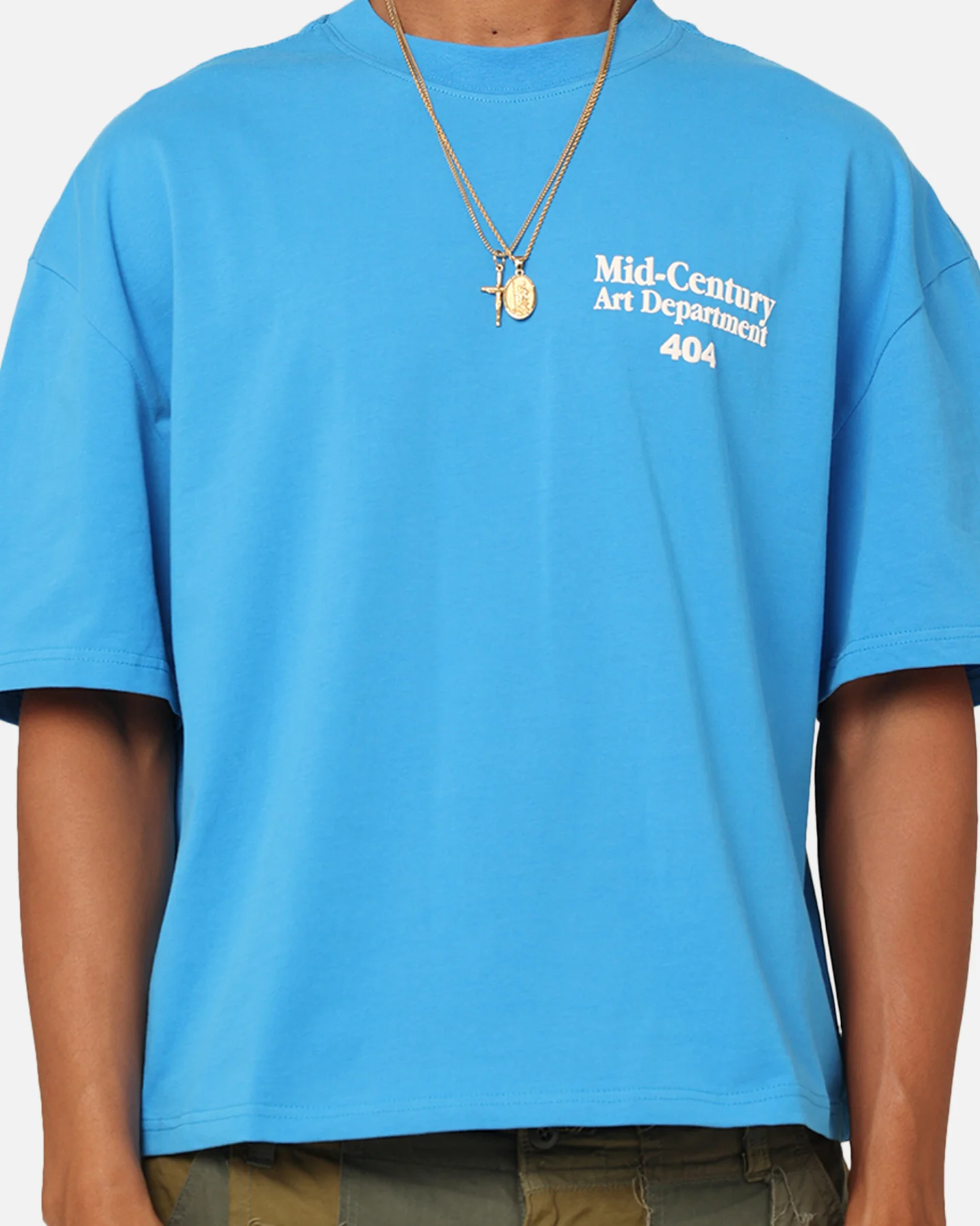 404 Mid Century Art T-Shirt Blue - Image 4