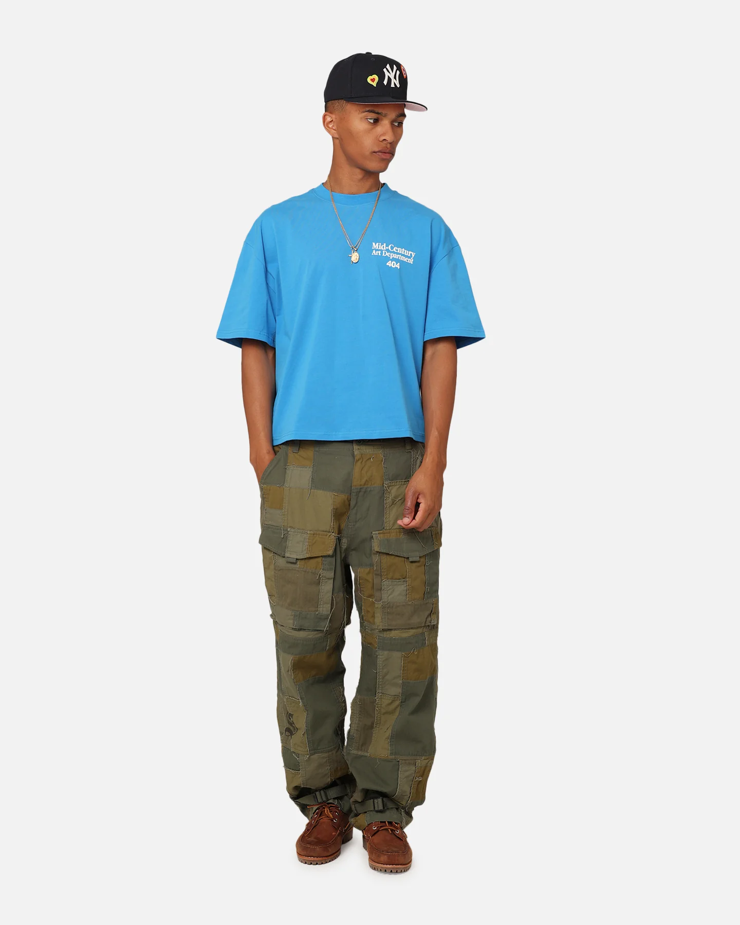 404 Mid Century Art T-Shirt Blue - Image 8