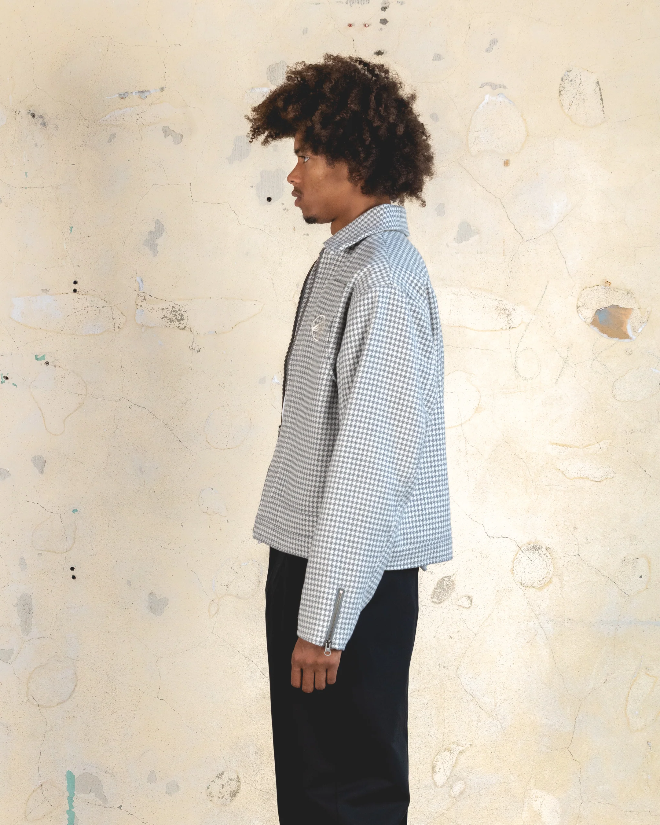 404 Studio Cropped Jacket Grey/White - Image 6