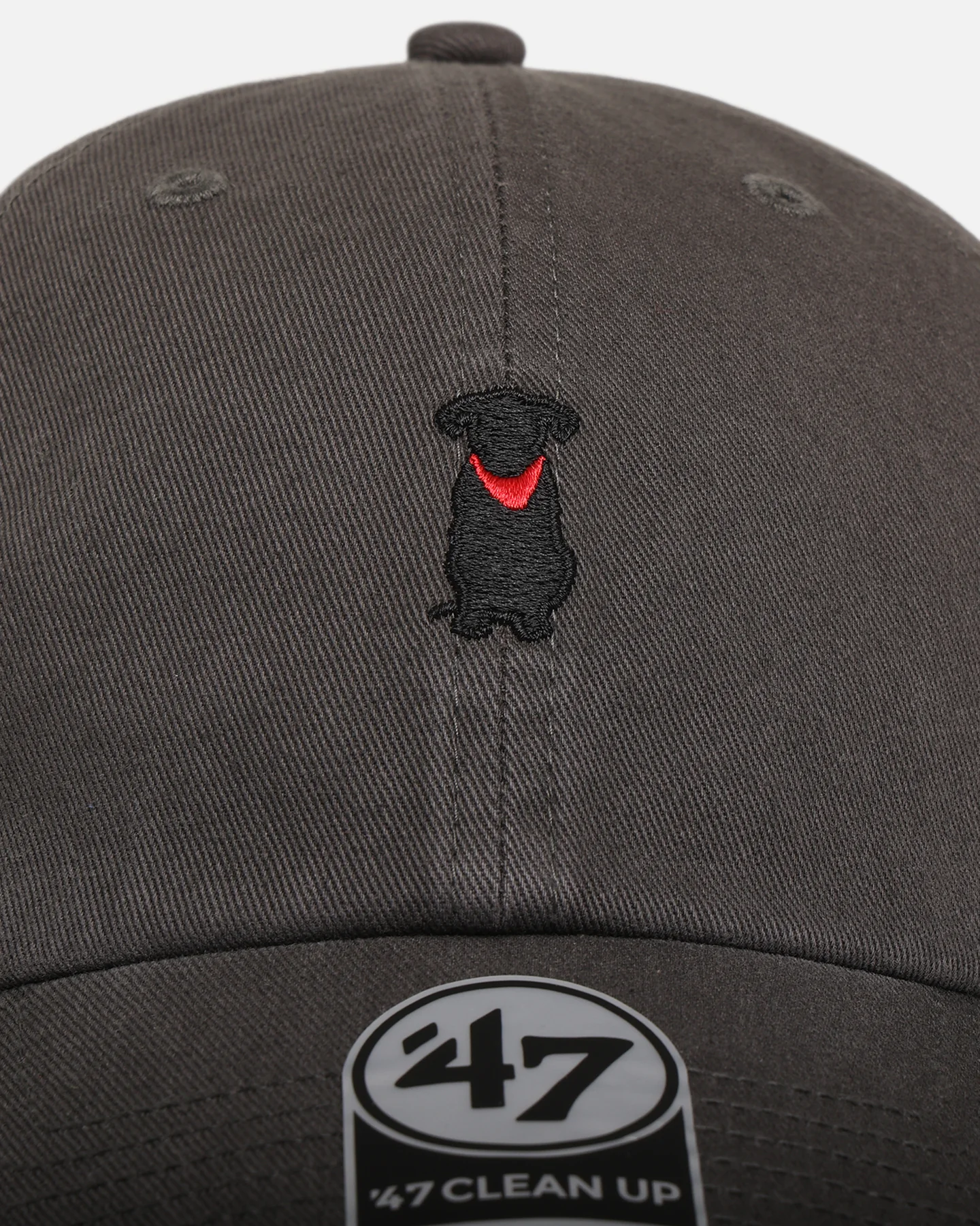 47 Brand Black Labrador 'Dog Collection' 47 Clean Up Strapback Charcoal - Image 5