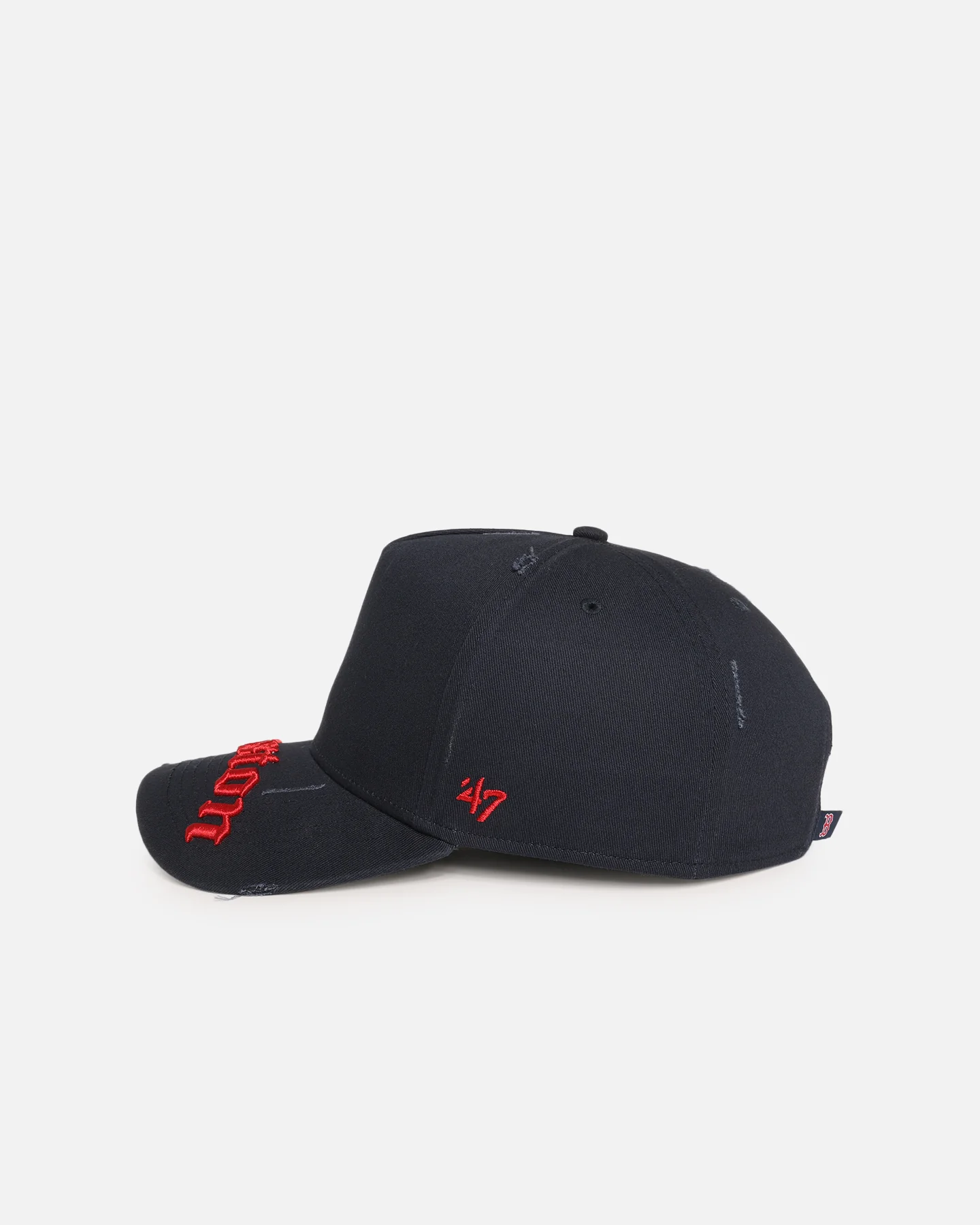 47 Brand Boston Red Sox 'Destruct Gothic Visor' 47 Offside Strapback Navy/Navy - Image 4