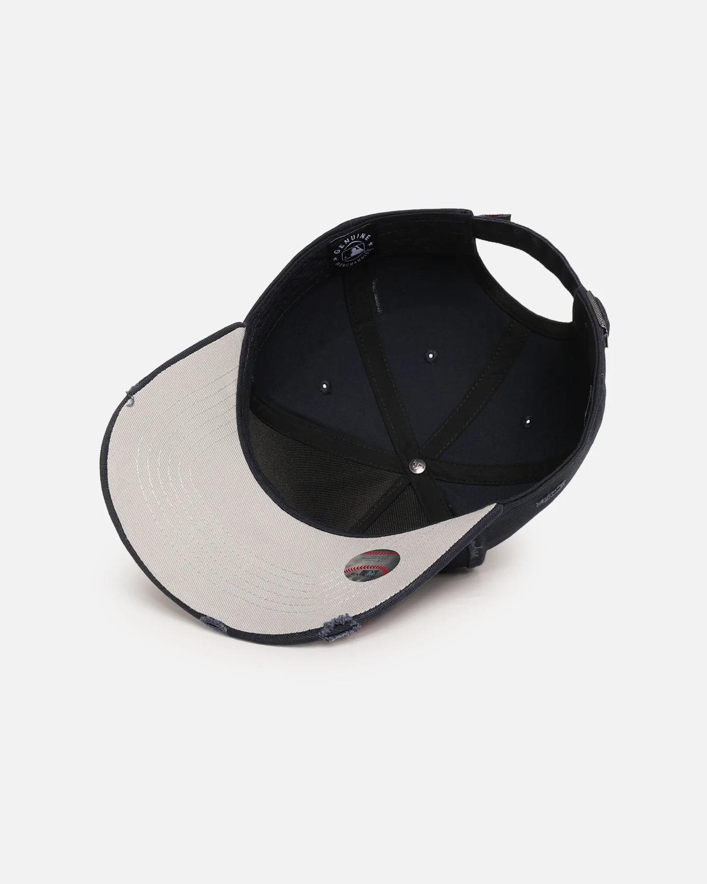 47 Brand Boston Red Sox 'Destruct Gothic Visor' 47 Offside Strapback Navy/Navy - Image 6