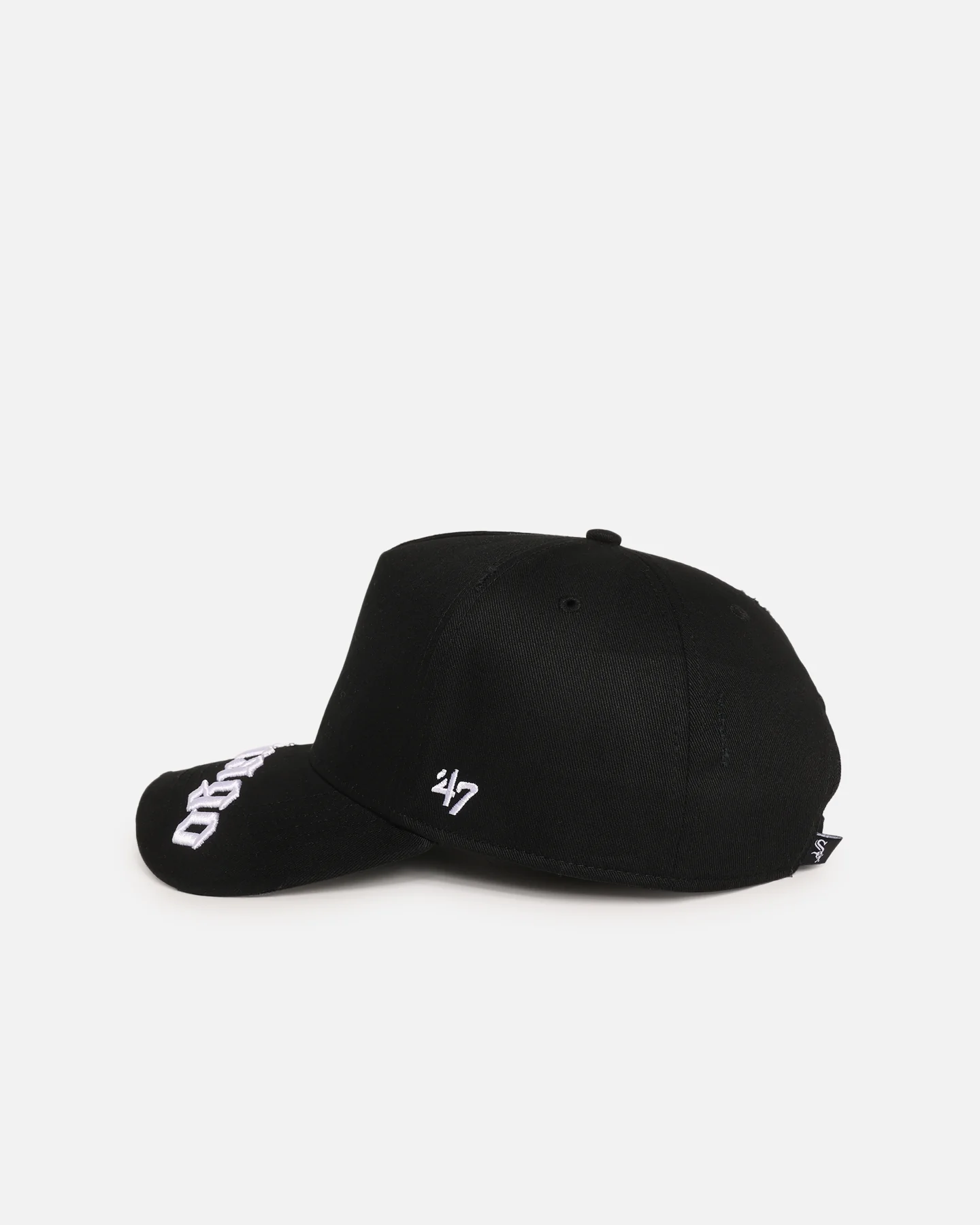 47 Brand Chicago White Sox 'Destruct Gothic Visor' 47 Offside Strapback Black/Black - Image 4