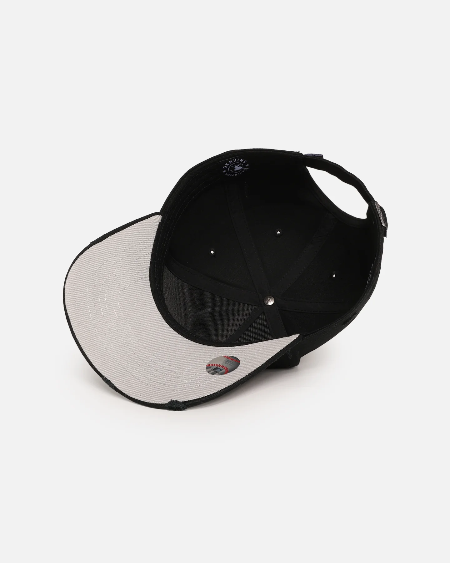 47 Brand Chicago White Sox 'Destruct Gothic Visor' 47 Offside Strapback Black/Black - Image 6