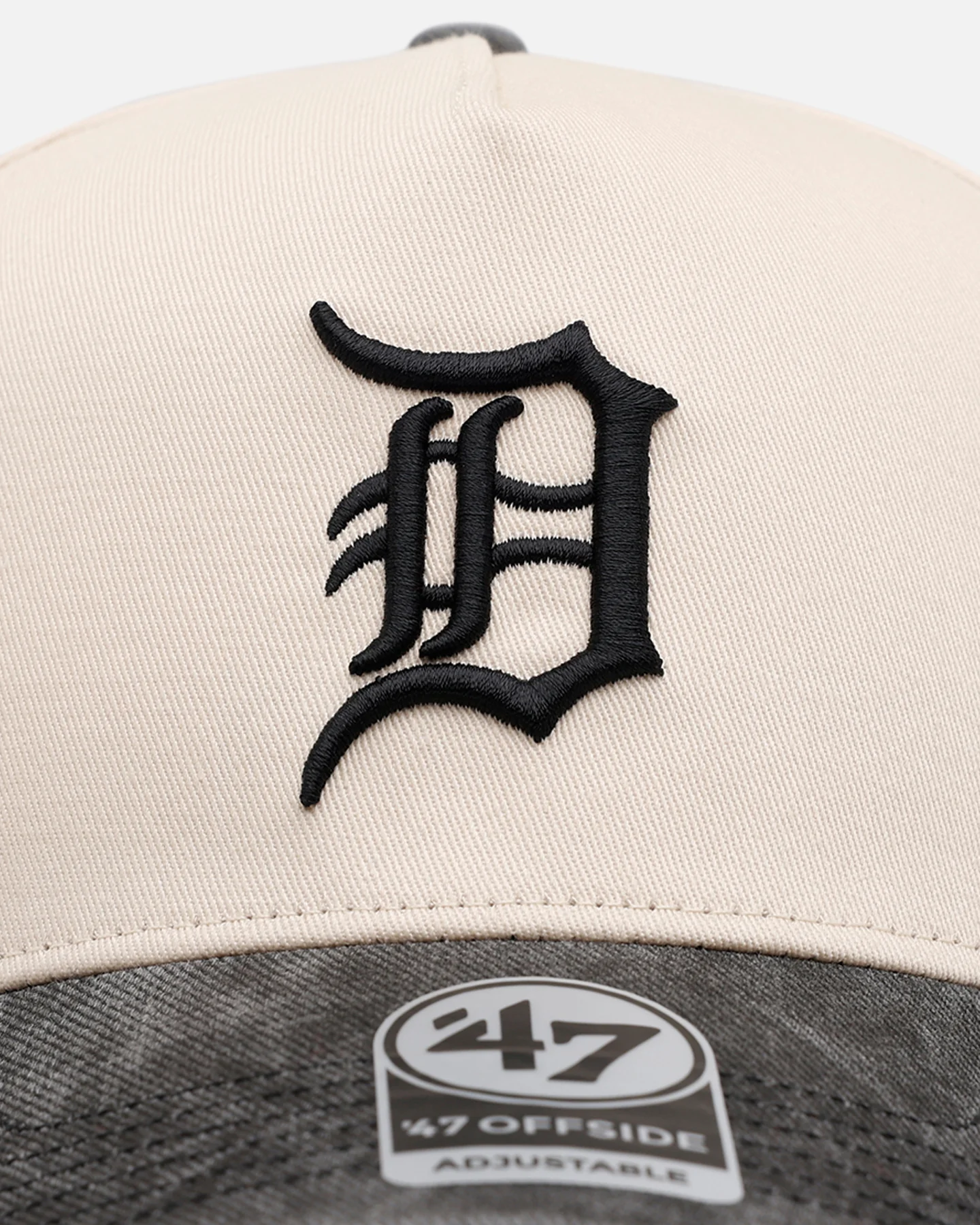 47 Brand Detroit Tigers 'Washed Black Visor' 47 Offside Snapback Natural - Image 5