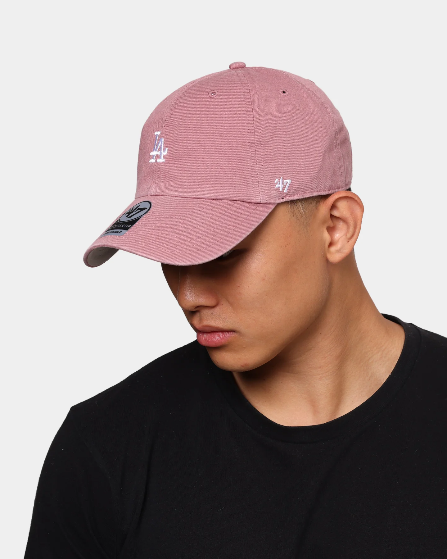 47 Brand Los Angeles Dodgers Base Runner Clean Up Strapback Mauve - Image 8