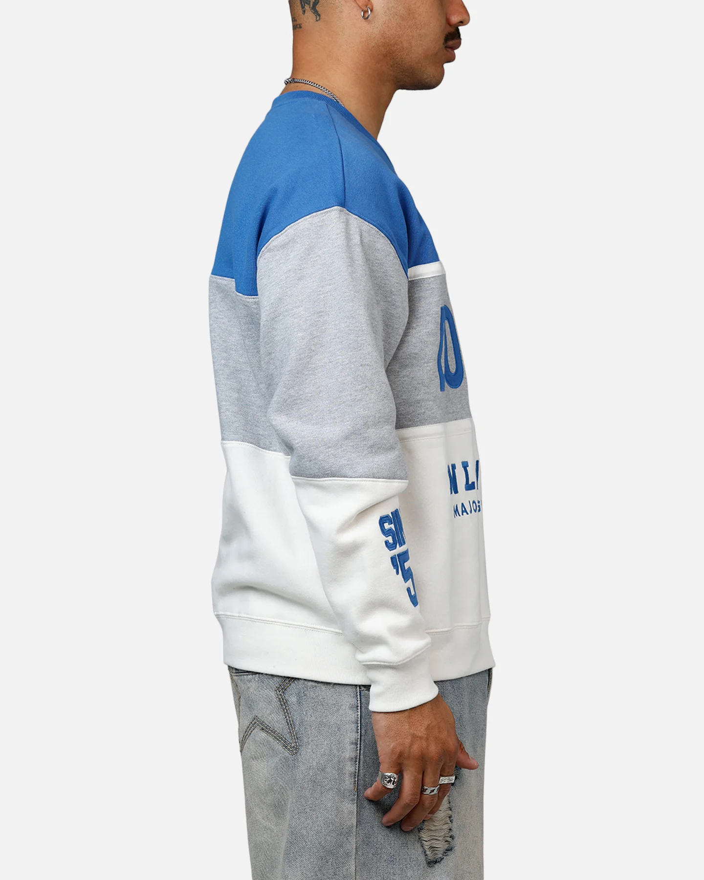 47 Brand Los Angeles Dodgers On Five Crewneck Blue/Grey - Image 4
