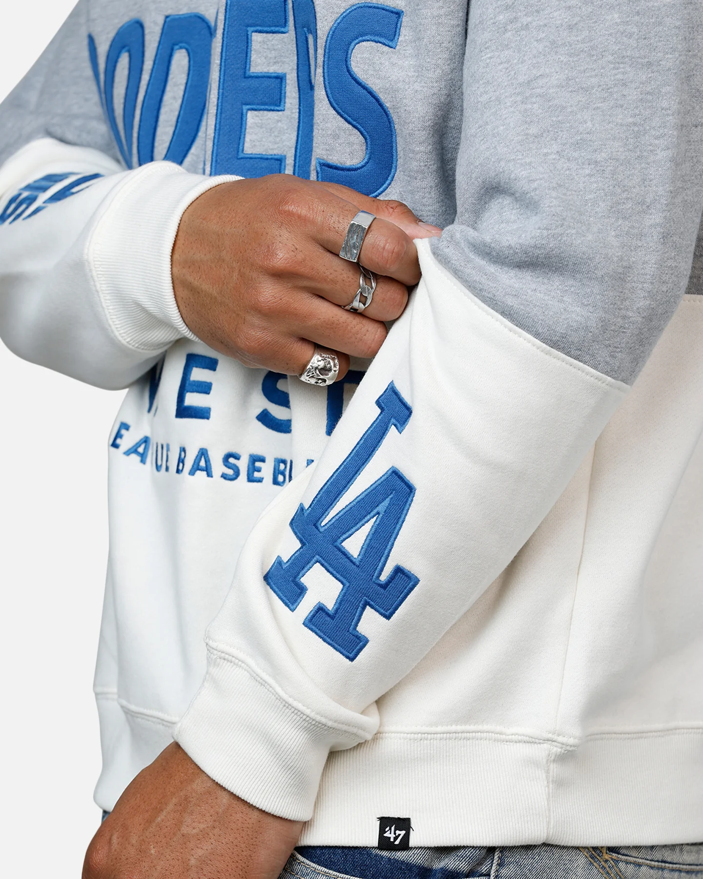 47 Brand Los Angeles Dodgers On Five Crewneck Blue/Grey - Image 6