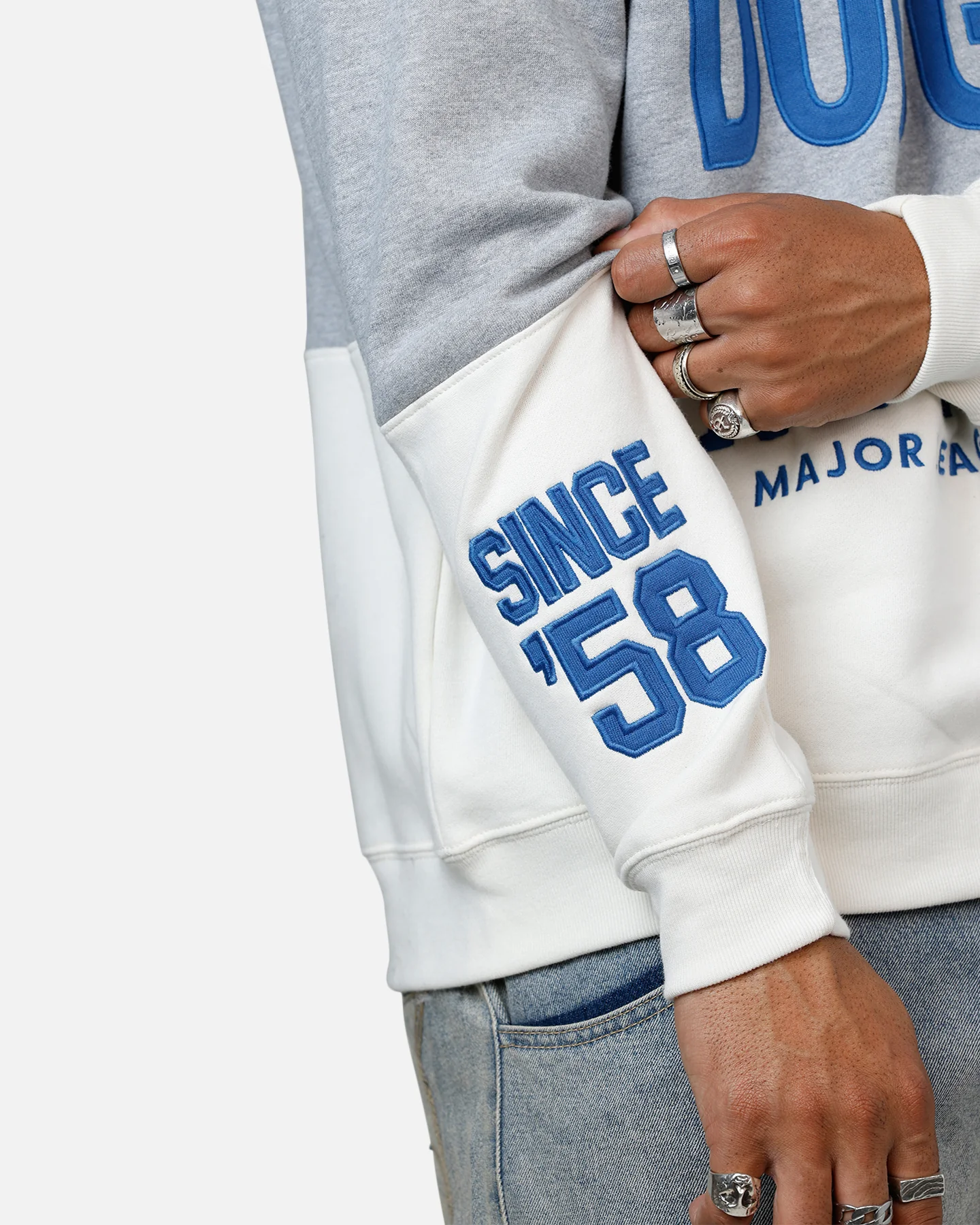 47 Brand Los Angeles Dodgers On Five Crewneck Blue/Grey - Image 7