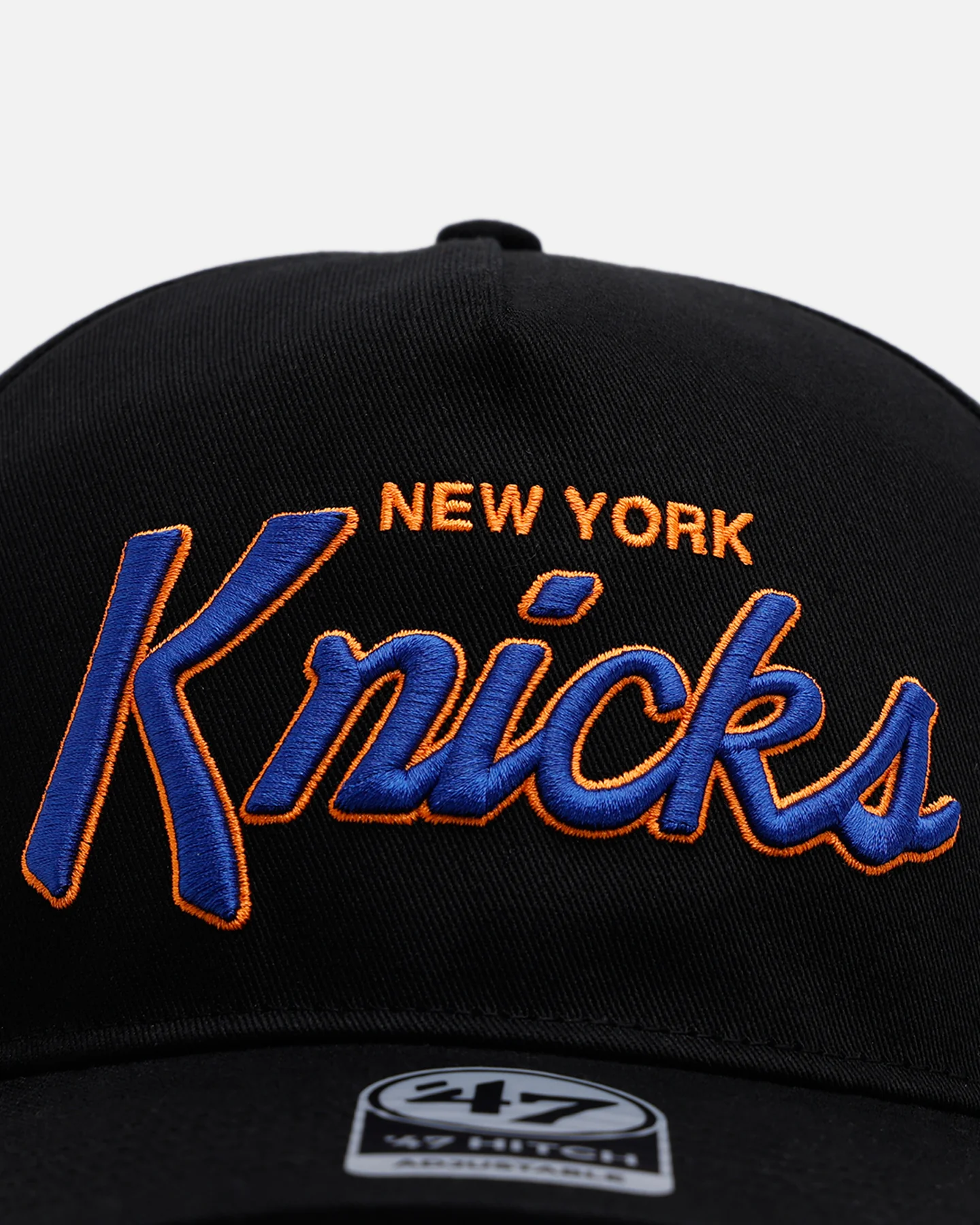 47 Brand New York Knicks 'Black Dome Script' 47 Hitch Snapback Black - Image 5
