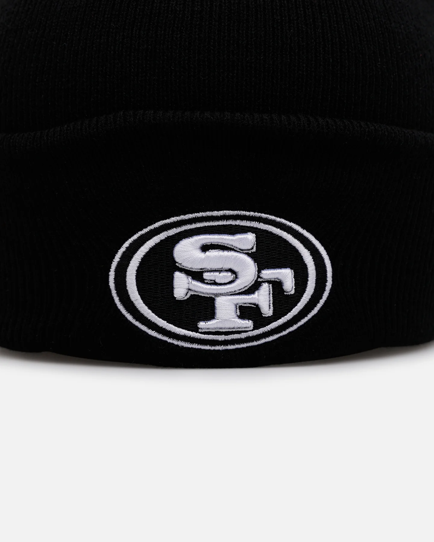 47 Brand San Francisco 49ers Haymaker Cuff Knit Beanie Black/White - Image 5