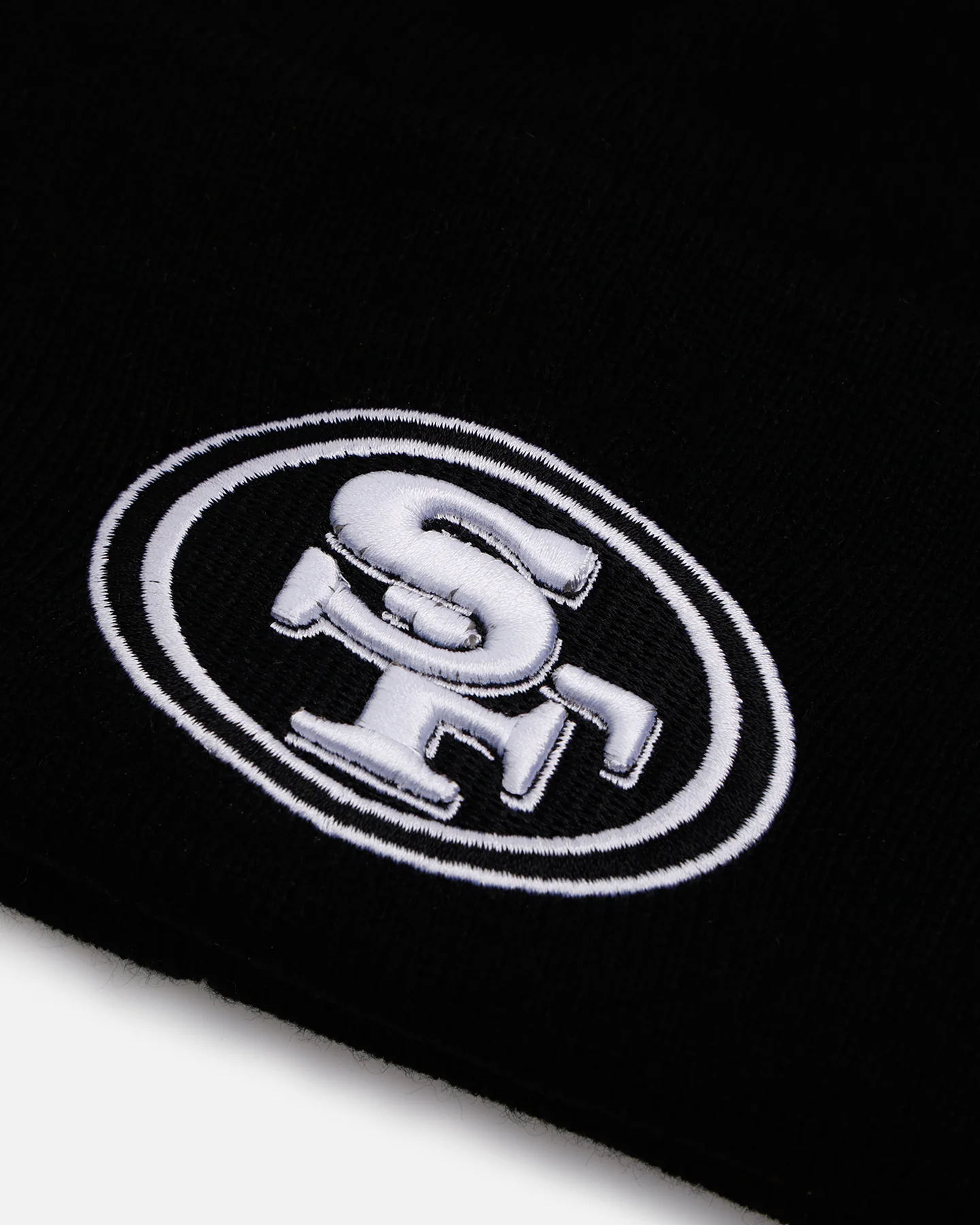 47 Brand San Francisco 49ers Haymaker Cuff Knit Beanie Black/White - Image 6