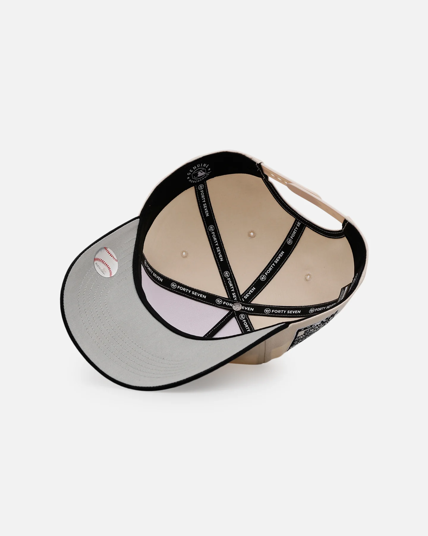 47 Brand San Francisco Giants 'Herringbone' 47 Offside Snapback Natural/Black - Image 6