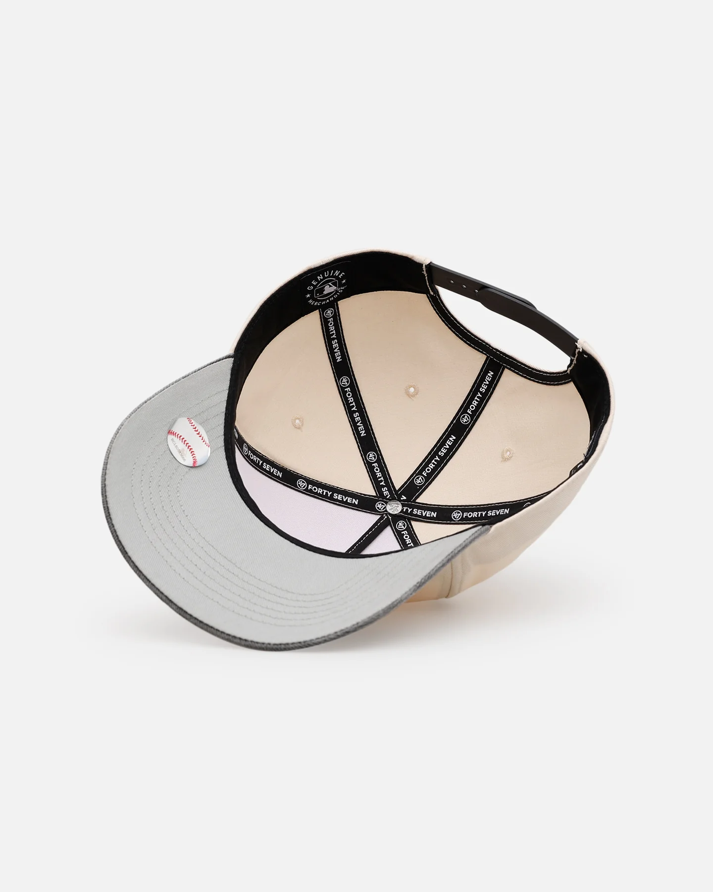 47 Brand San Francisco Giants 'Washed Black Visor' 47 Offside Snapback Natural - Image 6