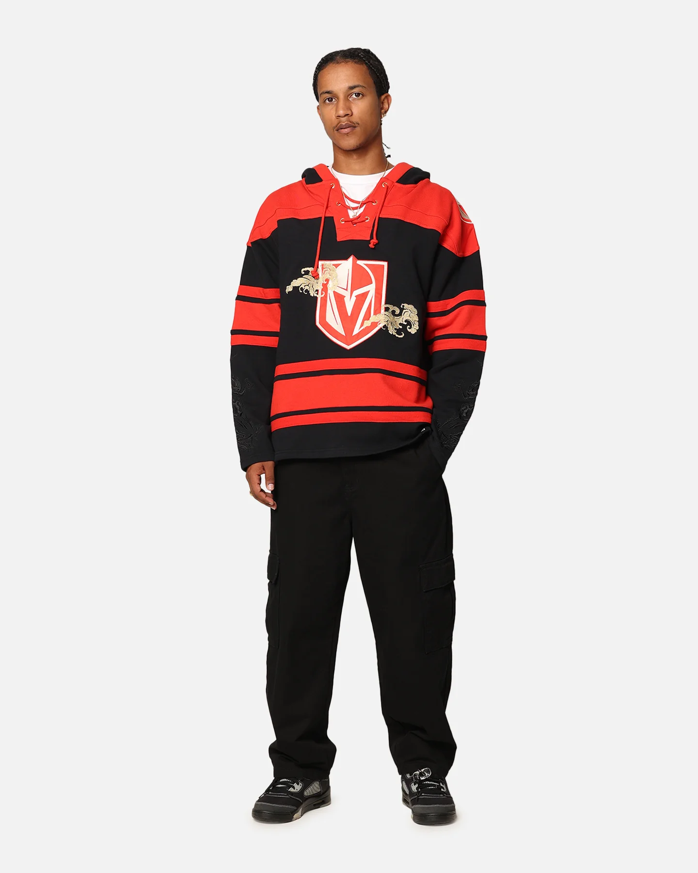 47 Brand Vegas Golden Knights 'Year Of The Dragon' Lacer Hoodie Jet Black - Image 2