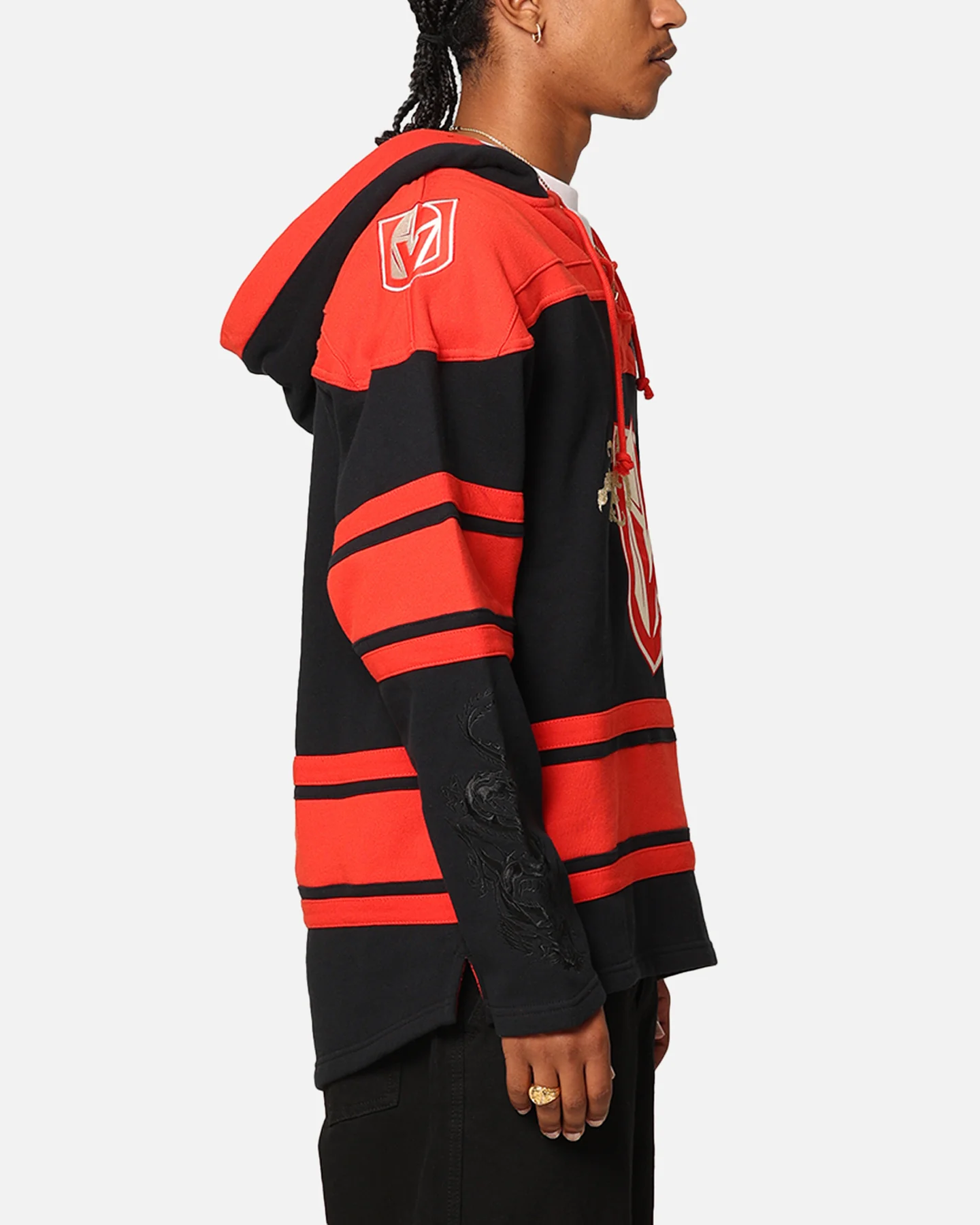 47 Brand Vegas Golden Knights 'Year Of The Dragon' Lacer Hoodie Jet Black - Image 4