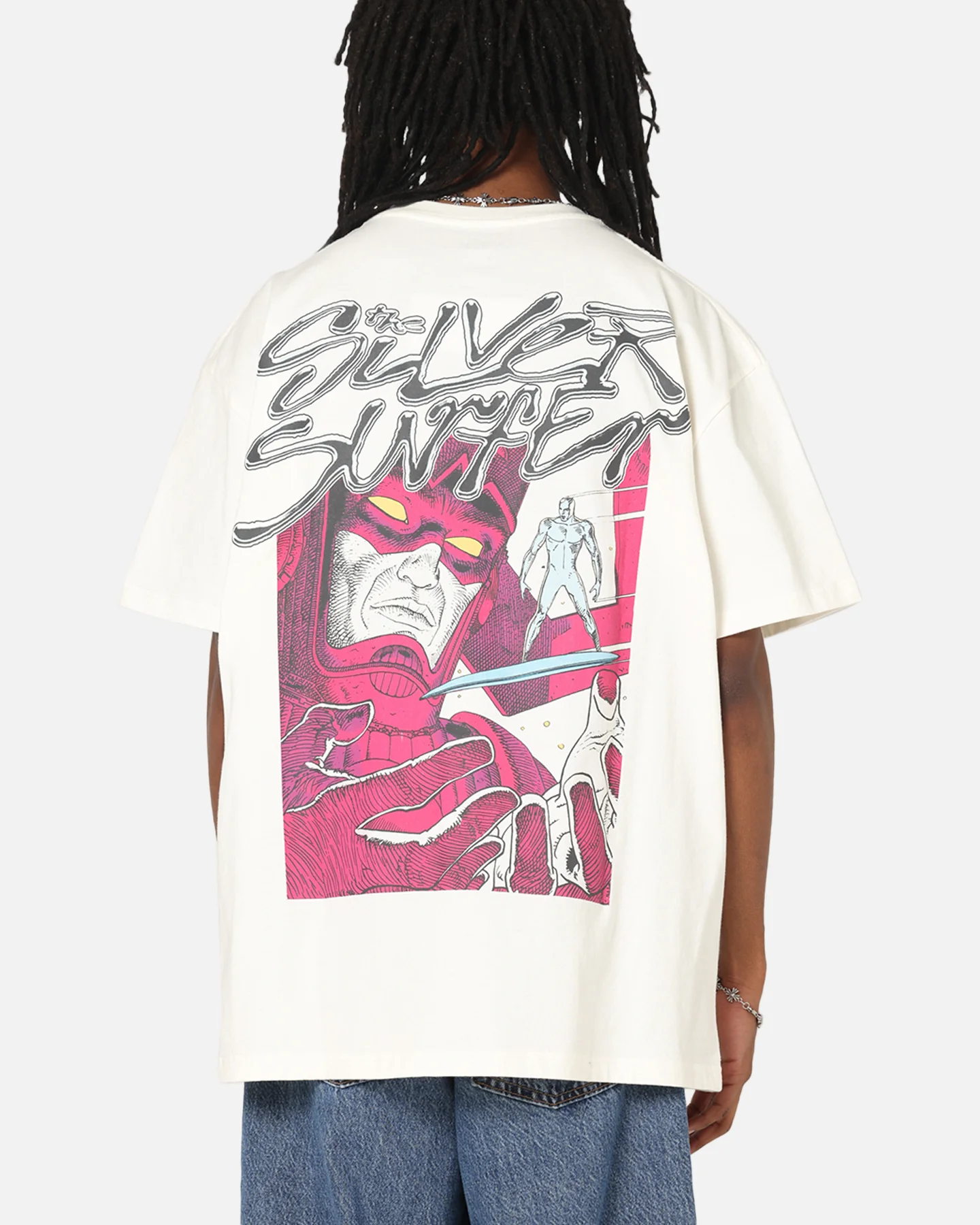 73Studio Marvel Fantastic Four Silver Surfer Heavy T-Shirt Off White - Image 2