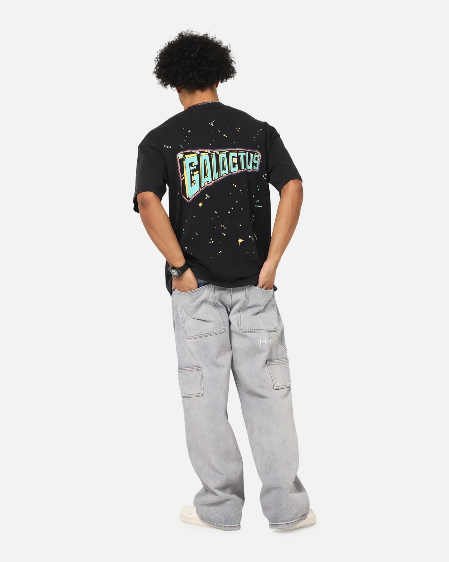 73Studio Marvel Fantastic Four Galactus Universe T-Shirt Black Acidwash - Image 4