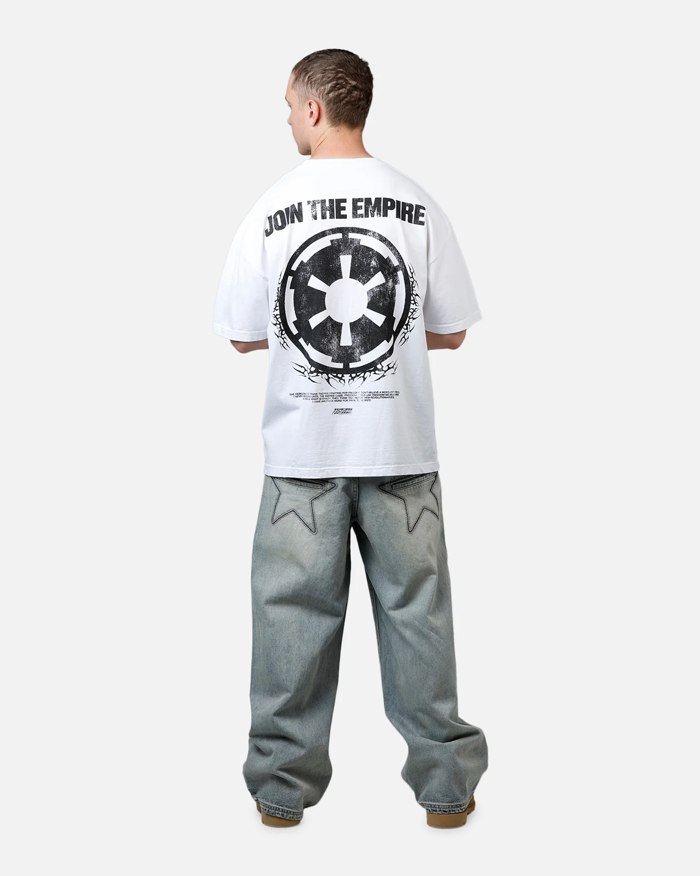73Studio Star Wars Join The Empire Vintage T-Shirt White - Image 6