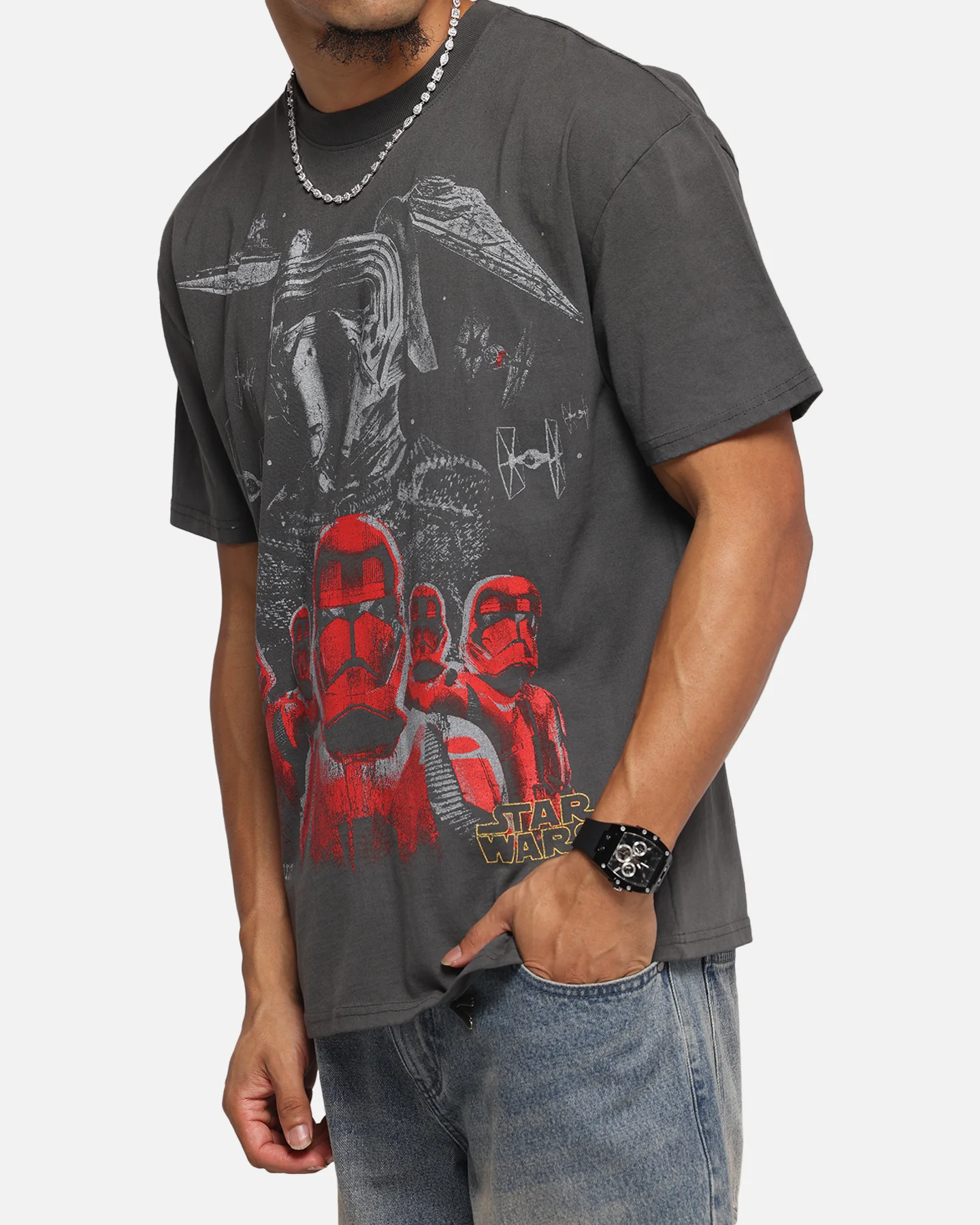 73Studio Star Wars Order 66 Vintage T-Shirt Black Wash - Image 7