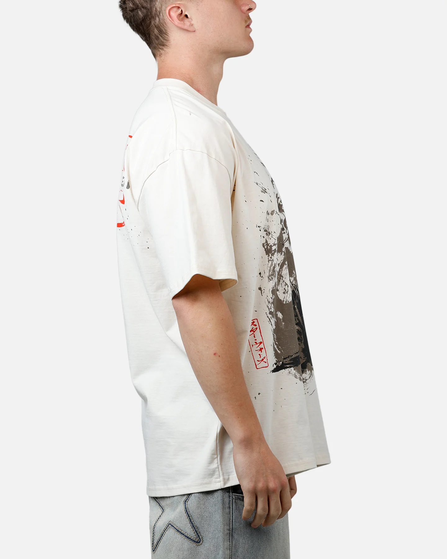 73Studio Star Wars Takumi Last Jedi Vintage T-Shirt Off White - Image 4