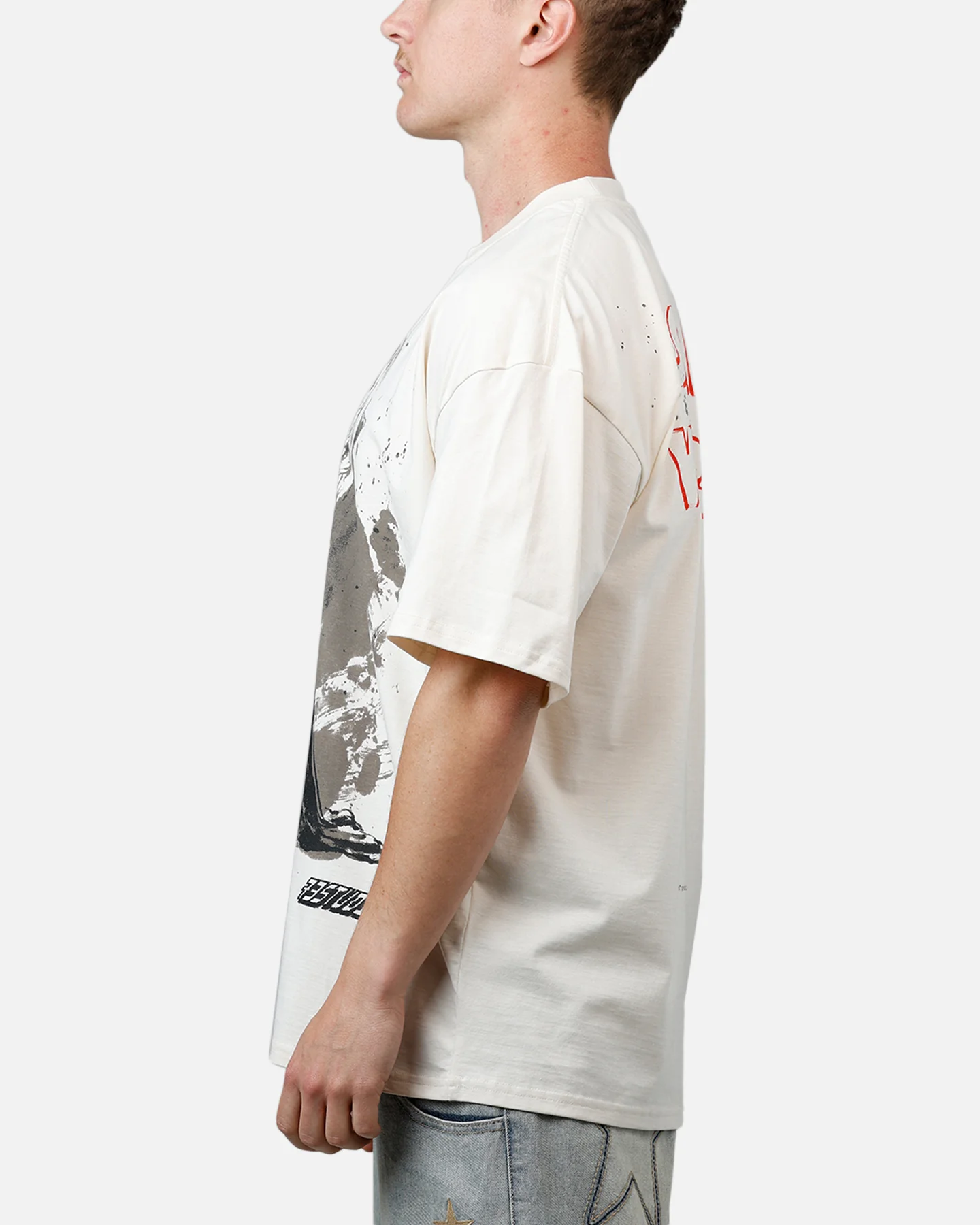 73Studio Star Wars Takumi Last Jedi Vintage T-Shirt Off White - Image 5