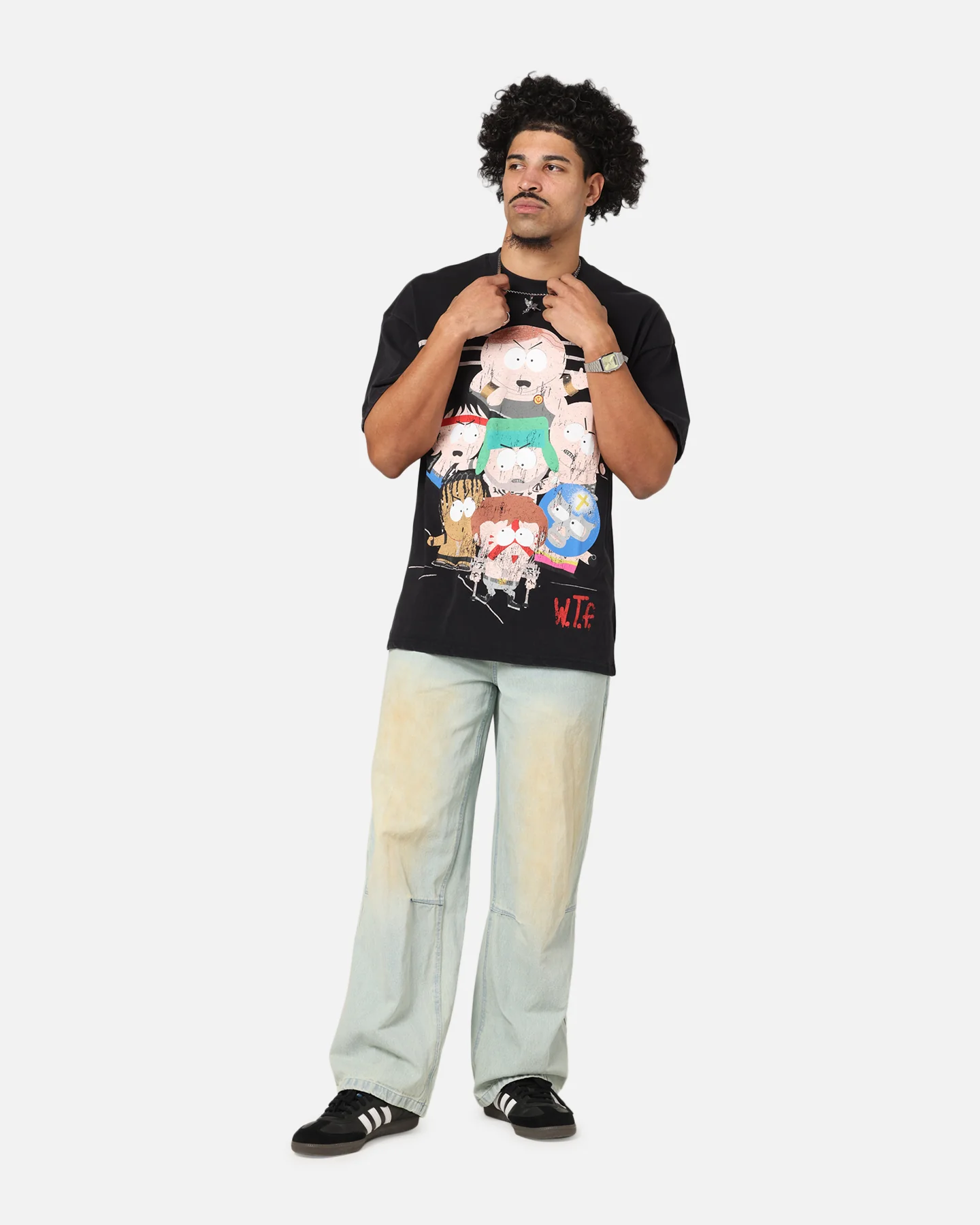 73Studio X South Park WTF Vintage T-Shirt Black Acidwash - Image 3