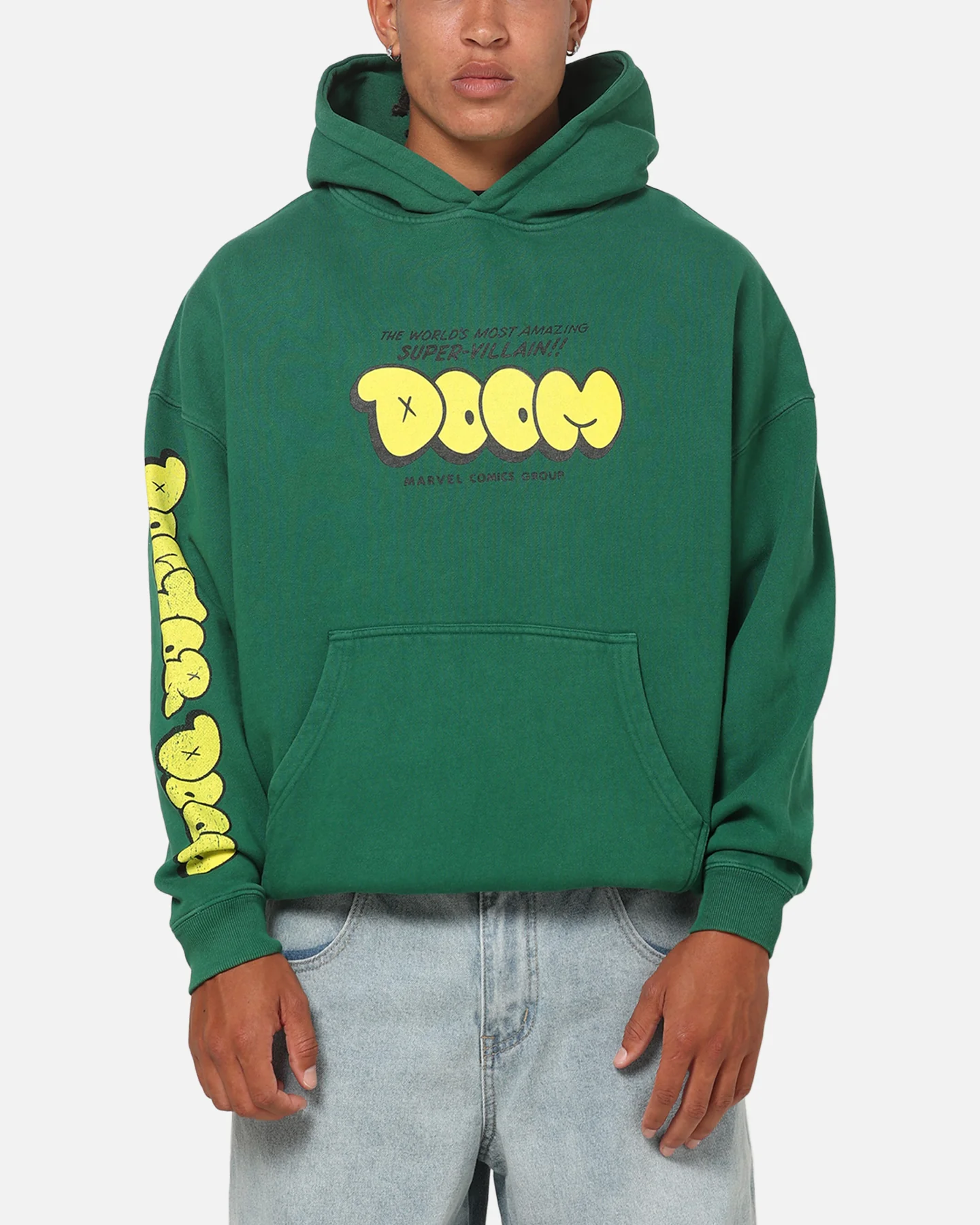 73Studio Marvel Fantastic Four Doctor Doom Villain Hoodie Forest Green - Image 2
