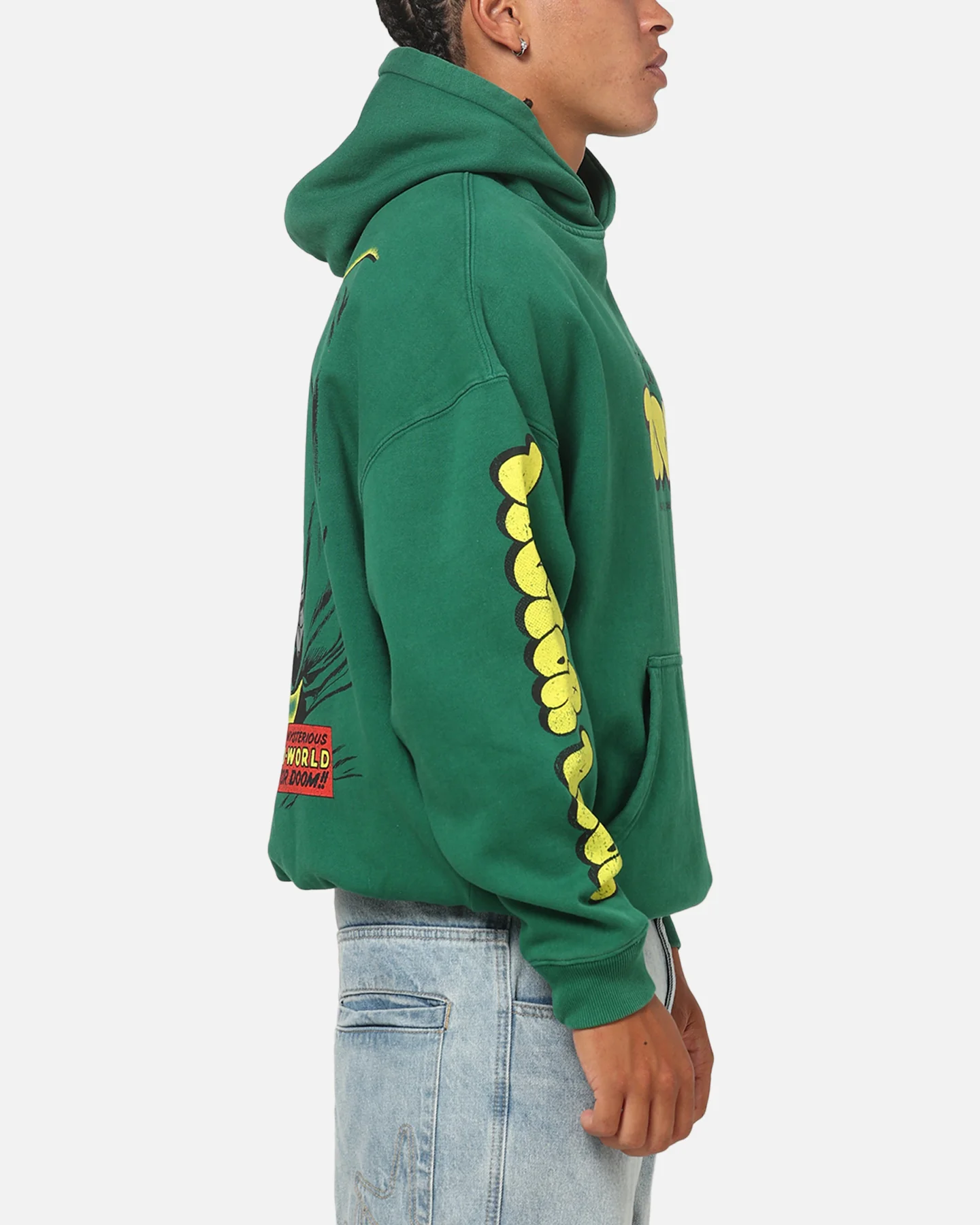 73Studio Marvel Fantastic Four Doctor Doom Villain Hoodie Forest Green - Image 5