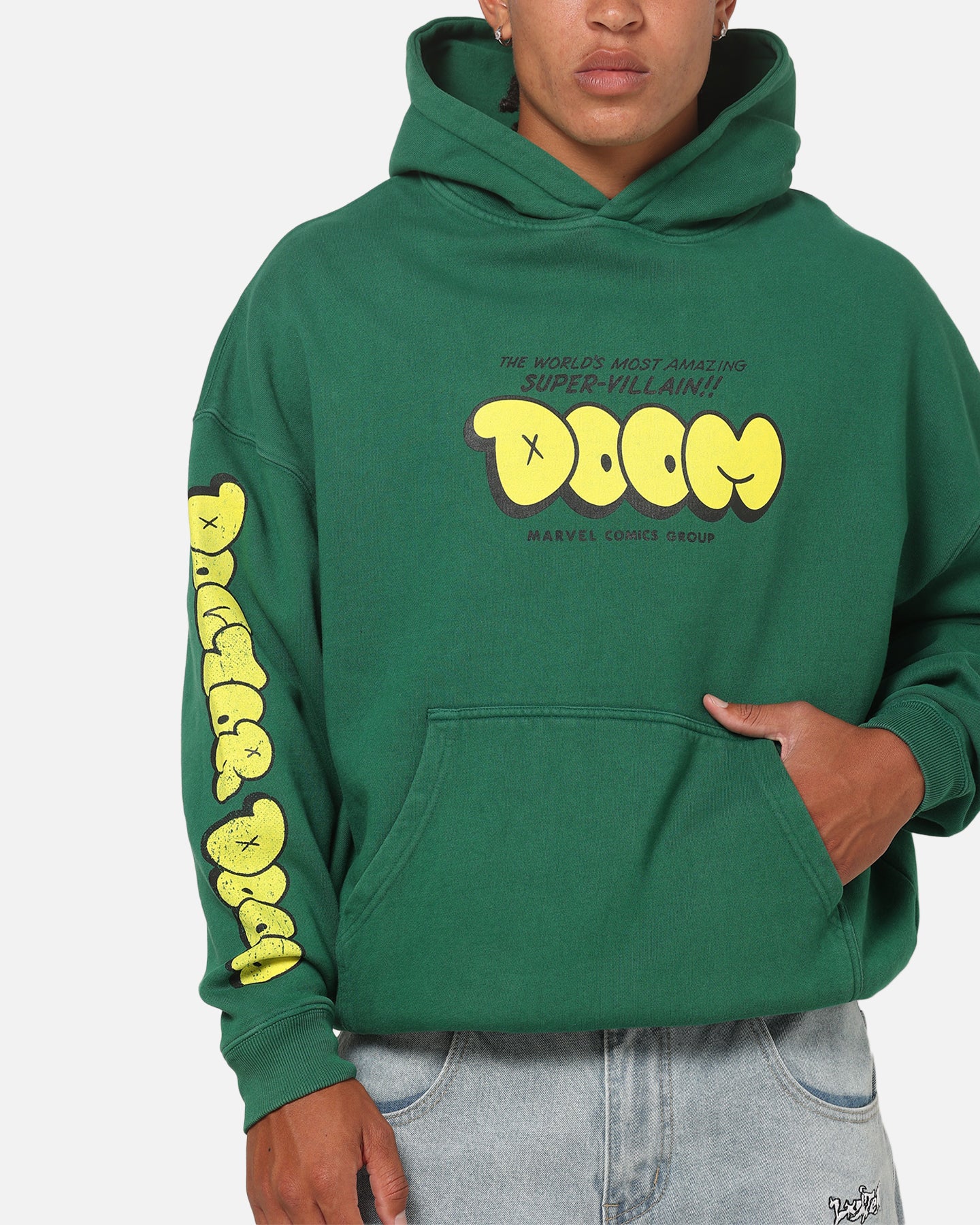 73Studio Marvel Fantastic Four Doctor Doom Villain Hoodie Forest Green - Image 8