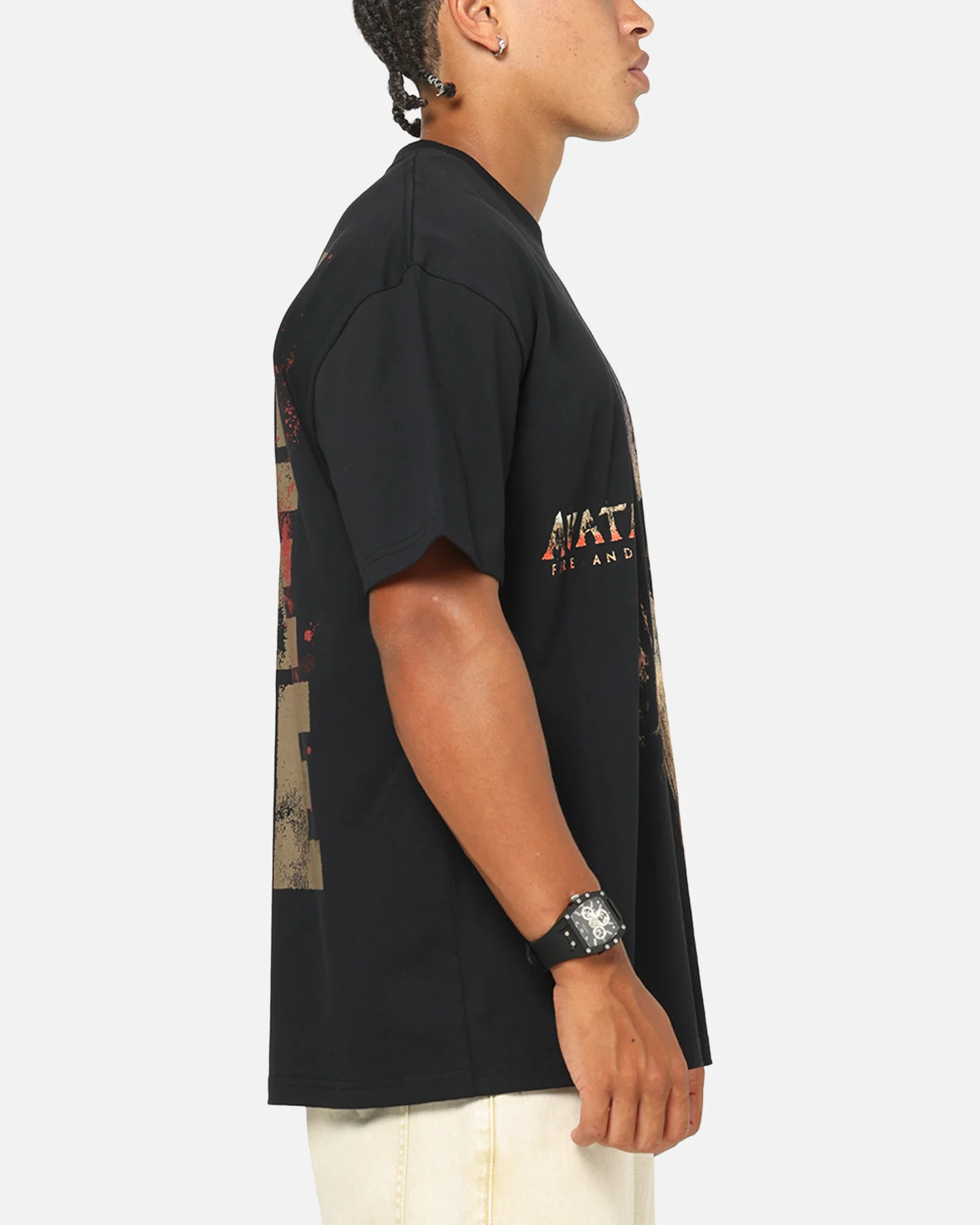 73Studio X Avatar Fire And Ask Heavy T-Shirt Black - Image 5
