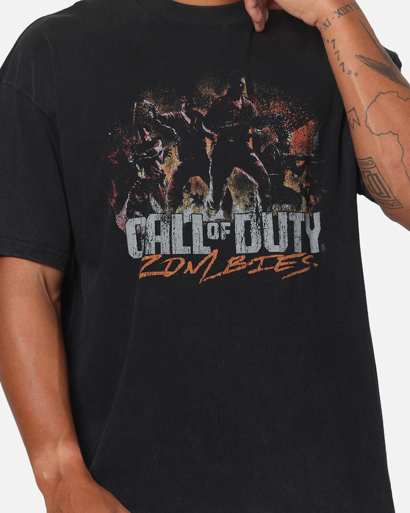 73Studio X Call Of Duty Zombies Classics T-Shirt Black Wash - Image 8