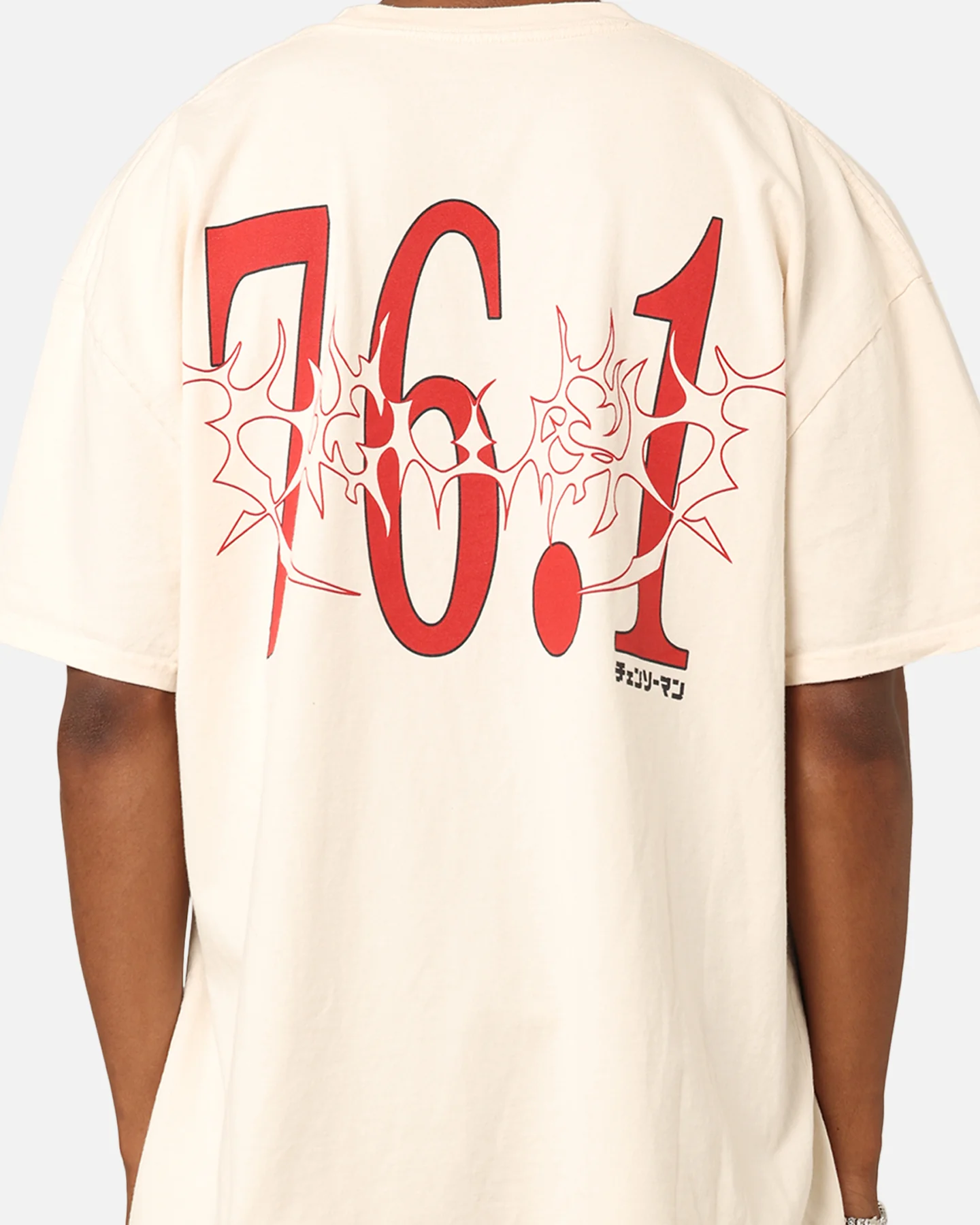73Studio X Chainsaw Man Power Heavyweight T-Shirt Off White - Image 5