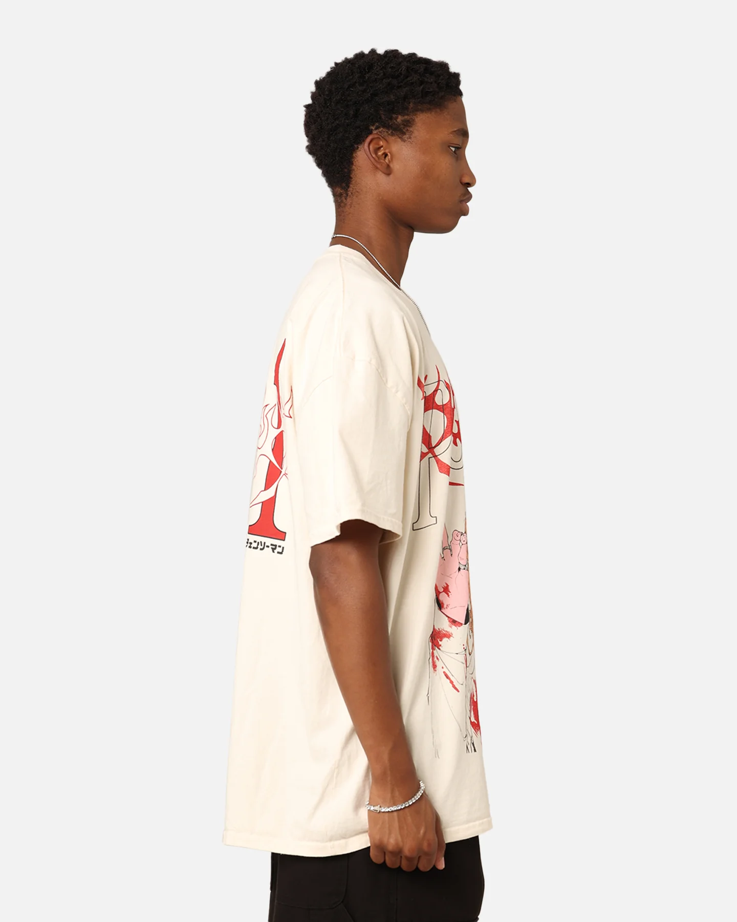 73Studio X Chainsaw Man Power Heavyweight T-Shirt Off White - Image 6