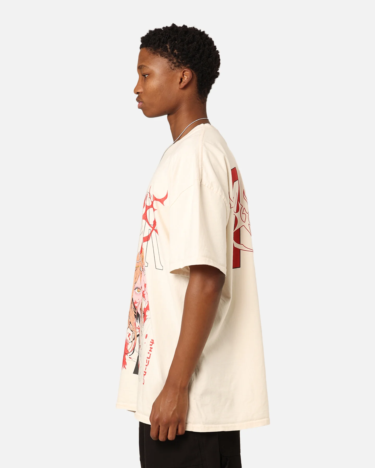 73Studio X Chainsaw Man Power Heavyweight T-Shirt Off White - Image 7