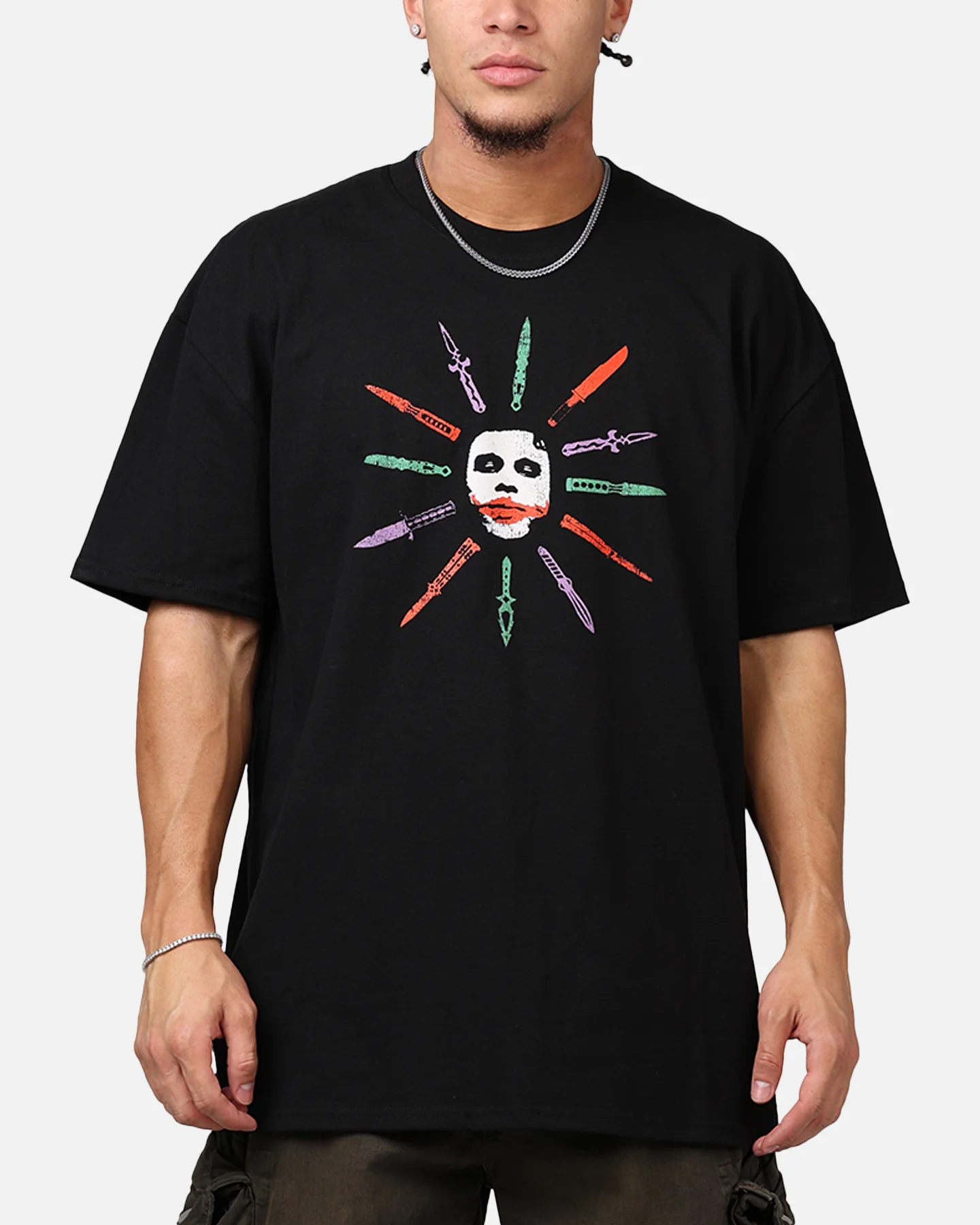73Studio X DC Batman The Joker Scars Heavyweight T-Shirt Black - Image 2