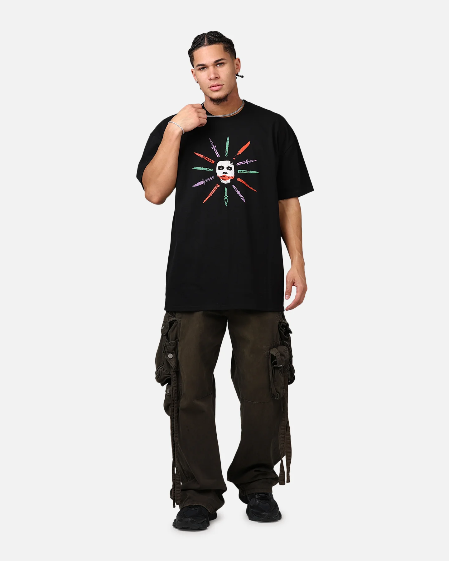 73Studio X DC Batman The Joker Scars Heavyweight T-Shirt Black - Image 3