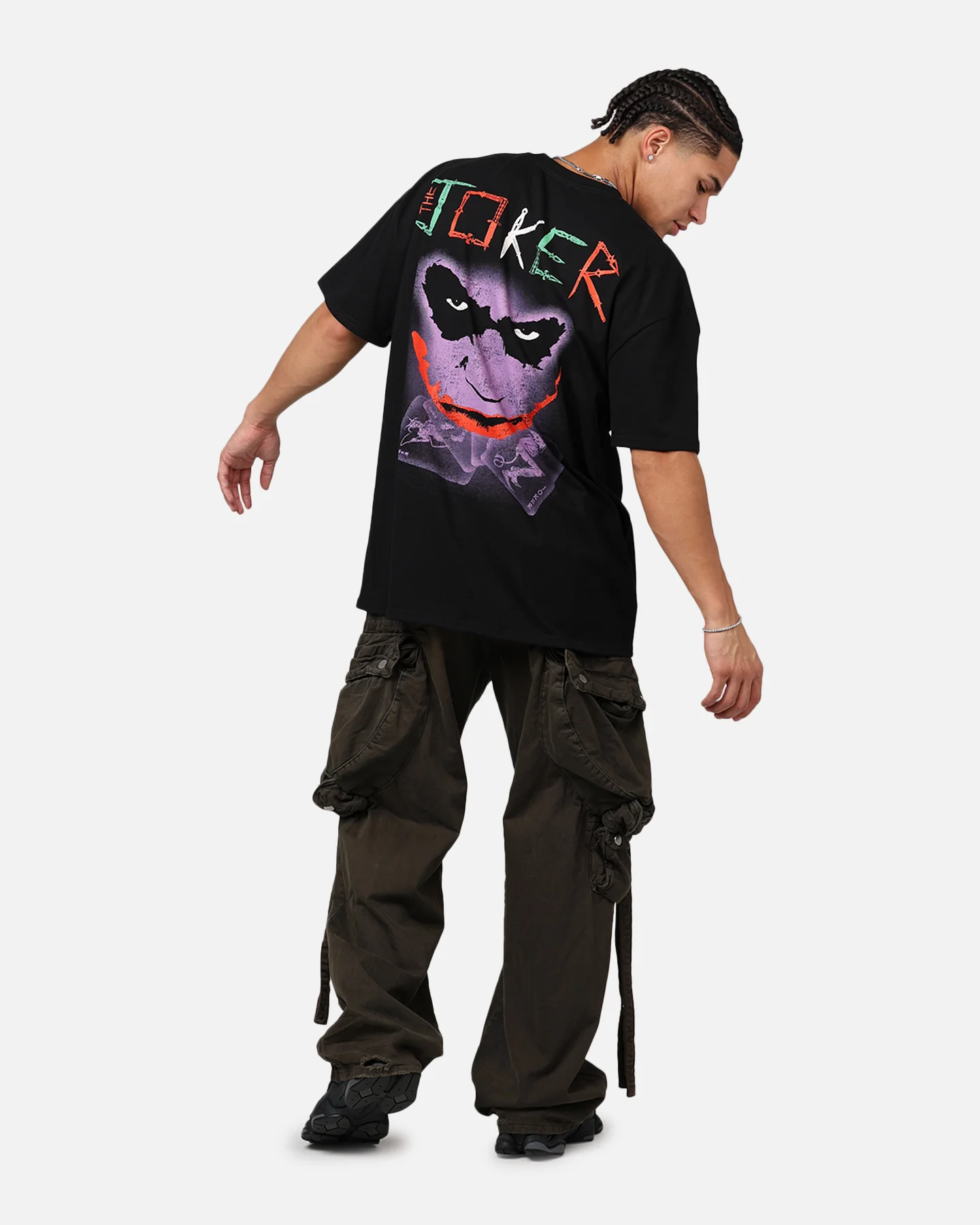 73Studio X DC Batman The Joker Scars Heavyweight T-Shirt Black - Image 6