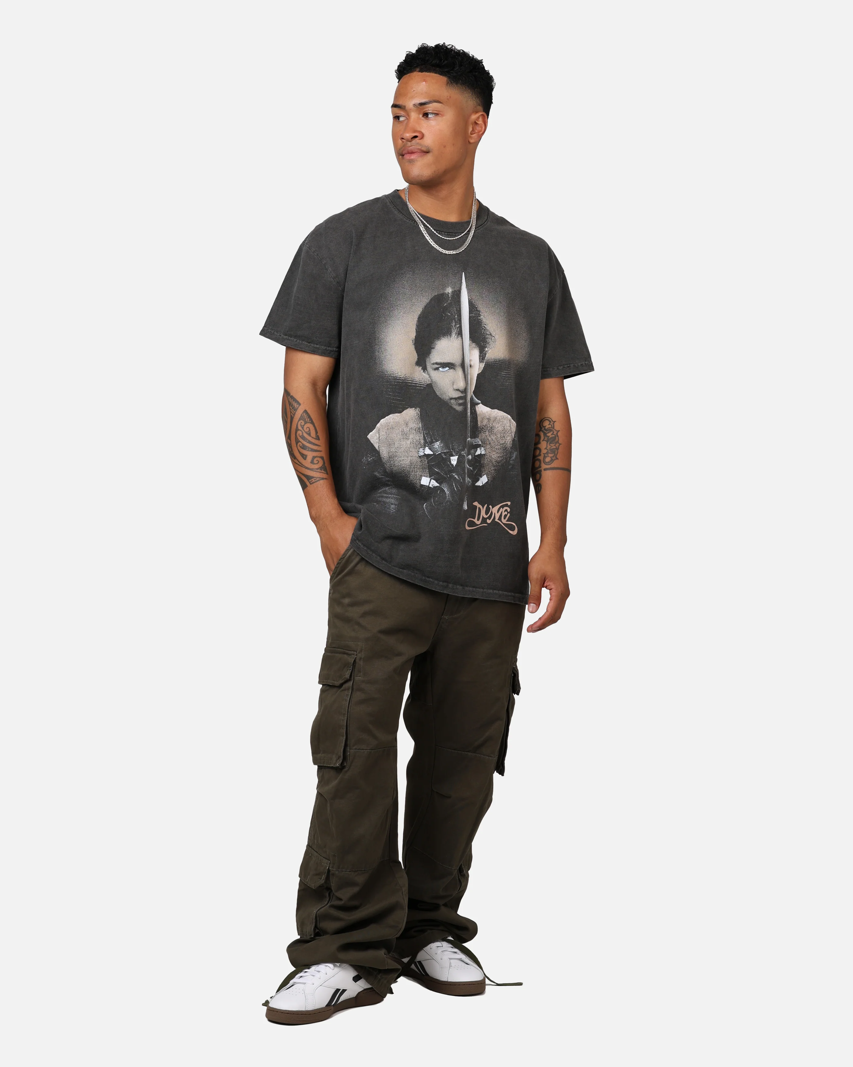 73Studio X Dune Chani Heavyweight T-Shirt Black Wash - Image 3