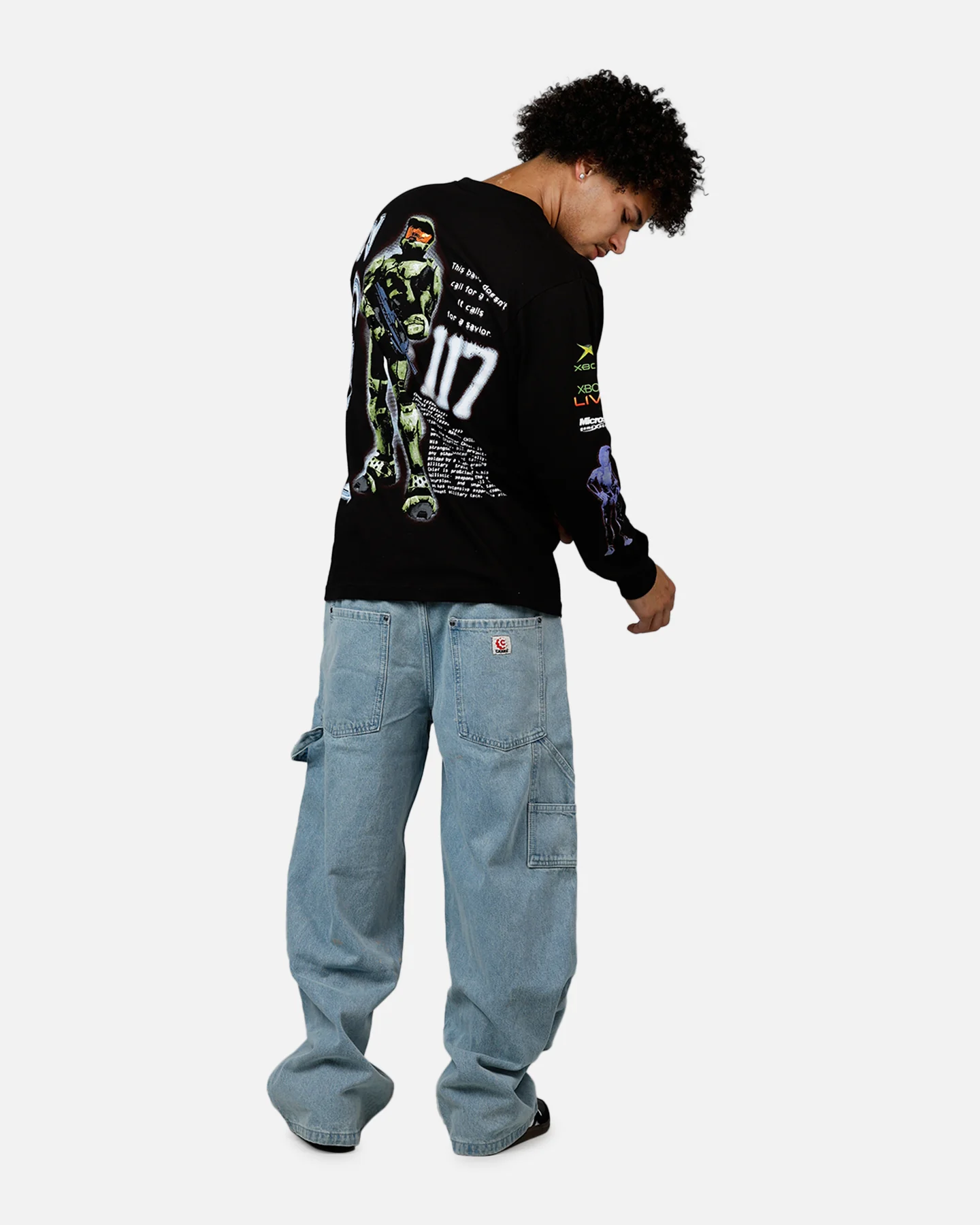 73Studio X Halo Halo 2 Spartan 117 Long Sleeve T-Shirt Black - Image 6