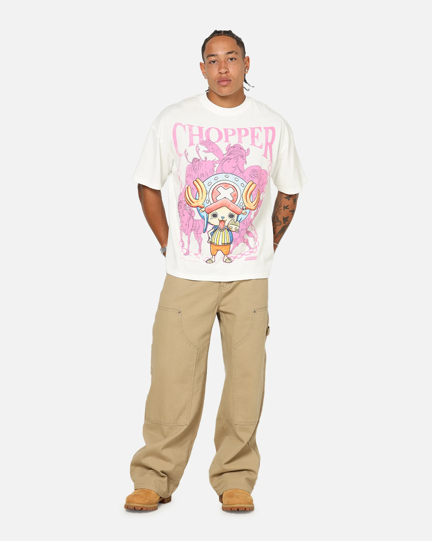 73Studio X One Piece Chopper Vintage T-Shirt Off White - Image 3