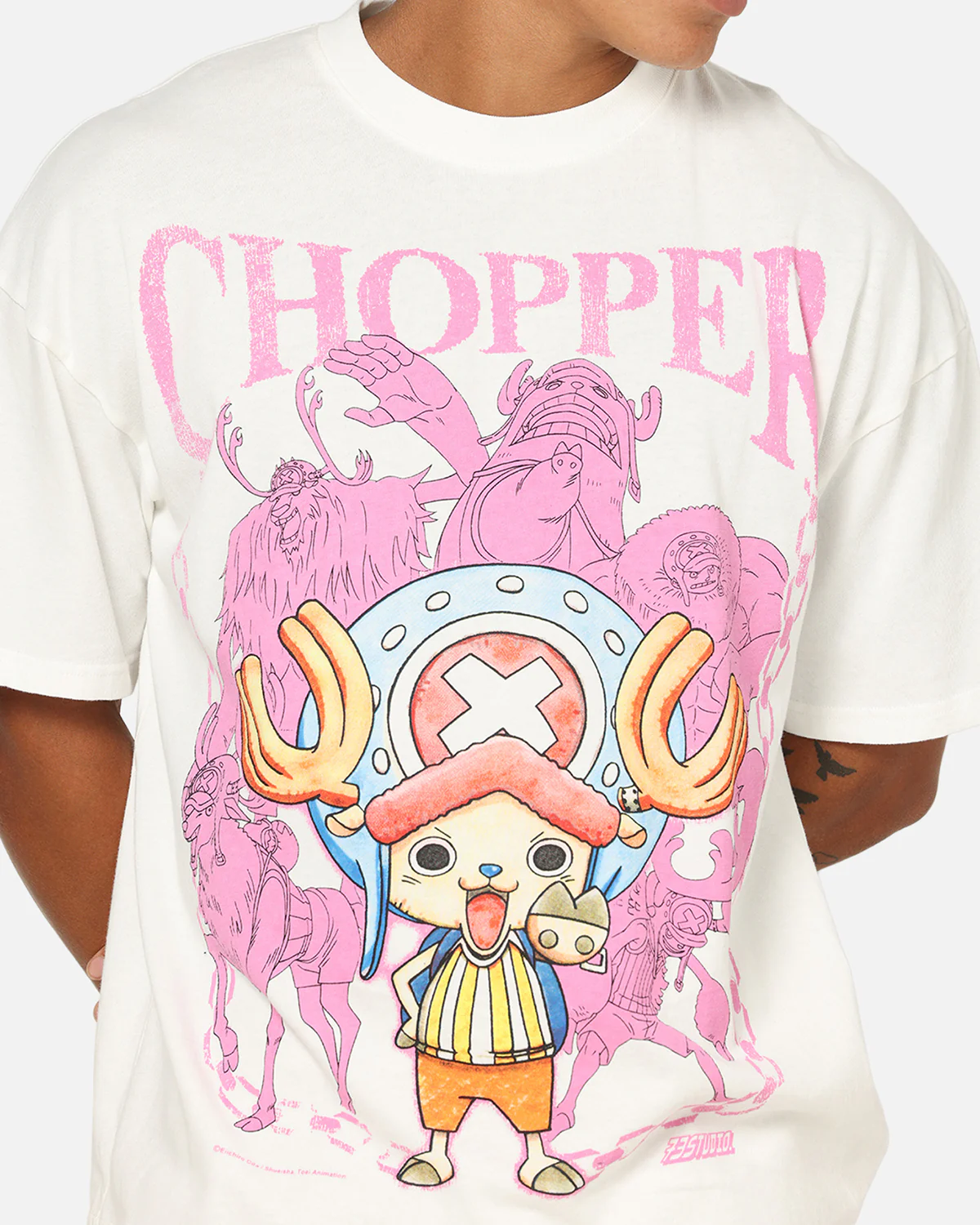 73Studio X One Piece Chopper Vintage T-Shirt Off White - Image 8