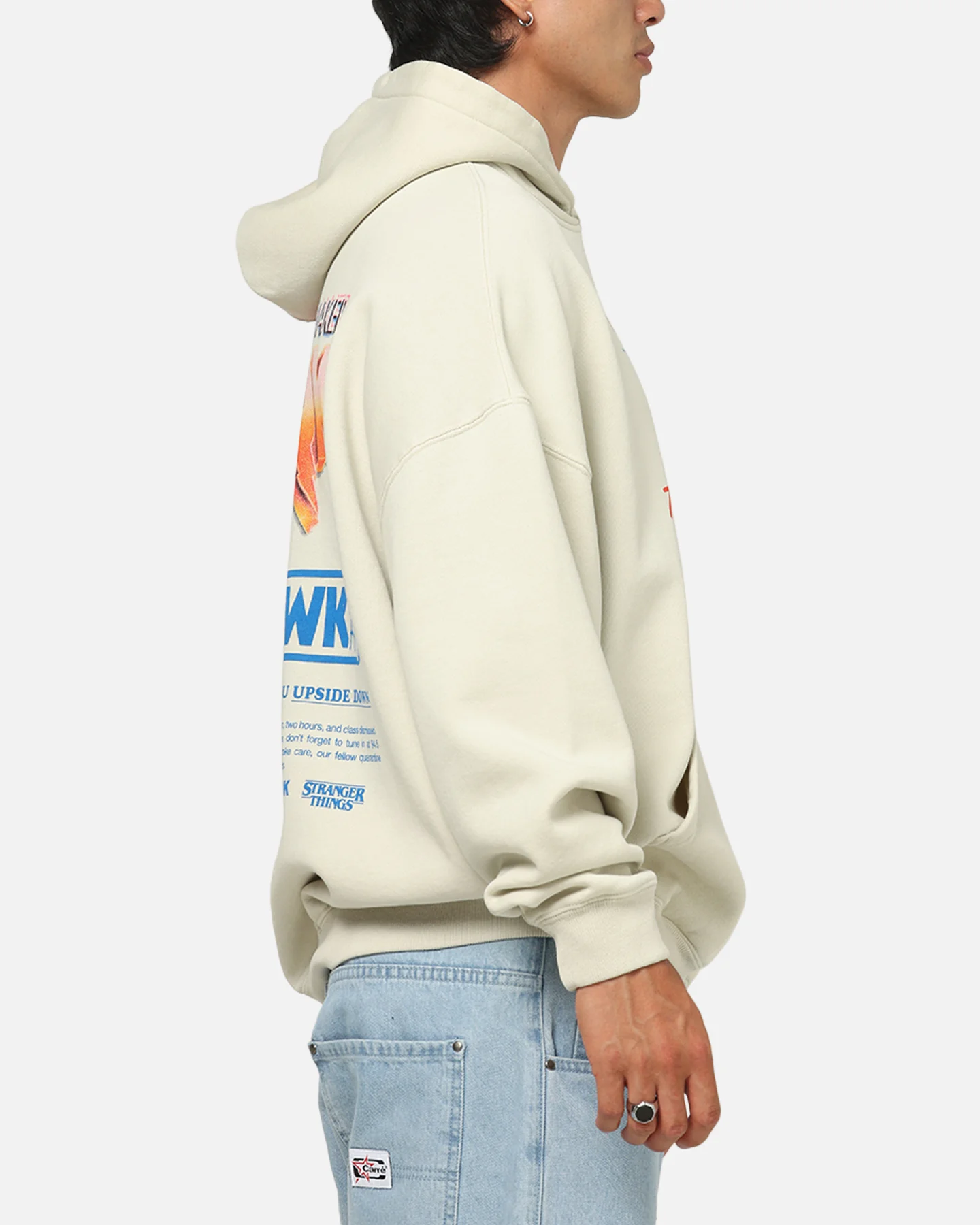 73Studio X Stranger Things WSQK Premium Hoodie Grey - Image 5