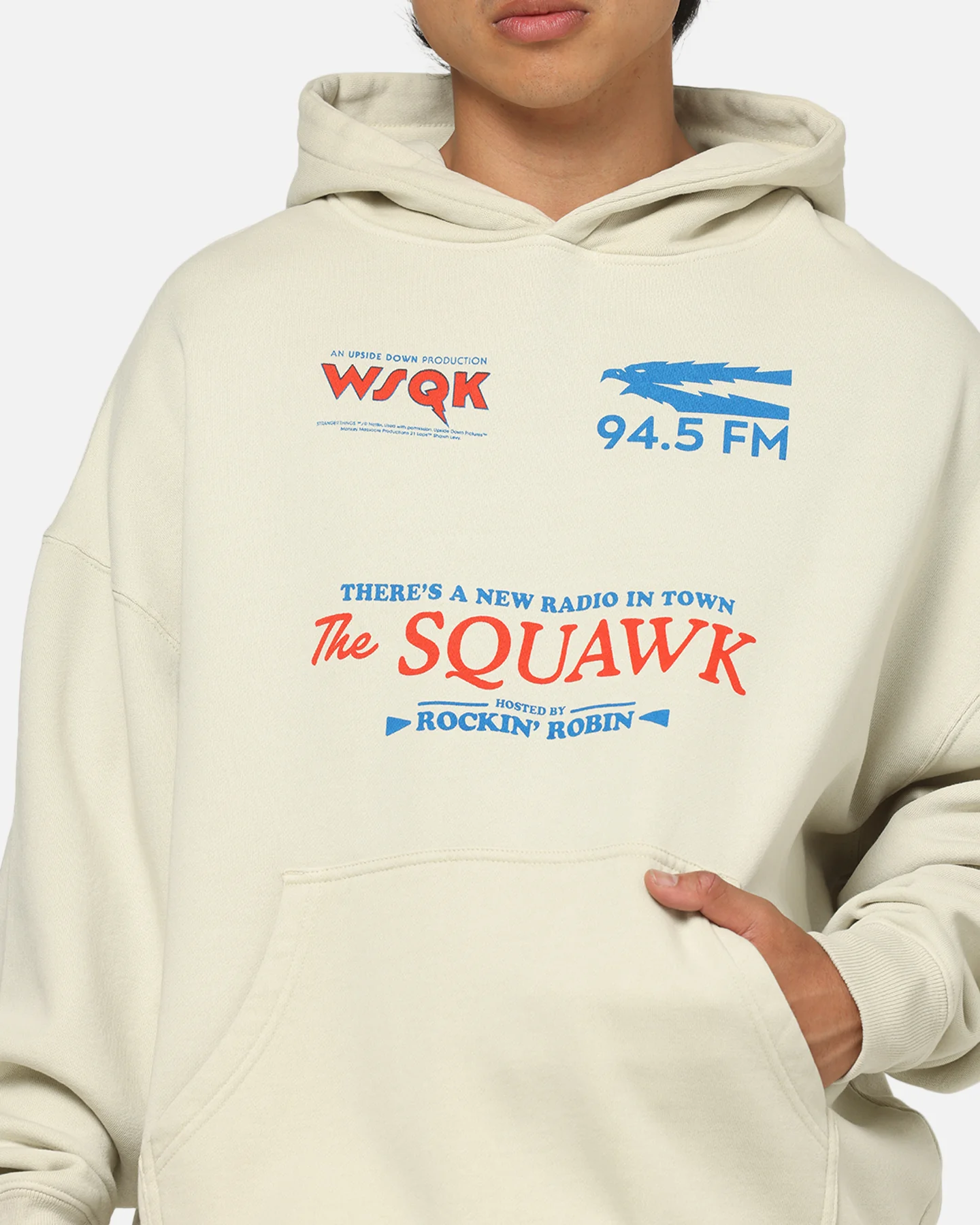 73Studio X Stranger Things WSQK Premium Hoodie Grey - Image 7