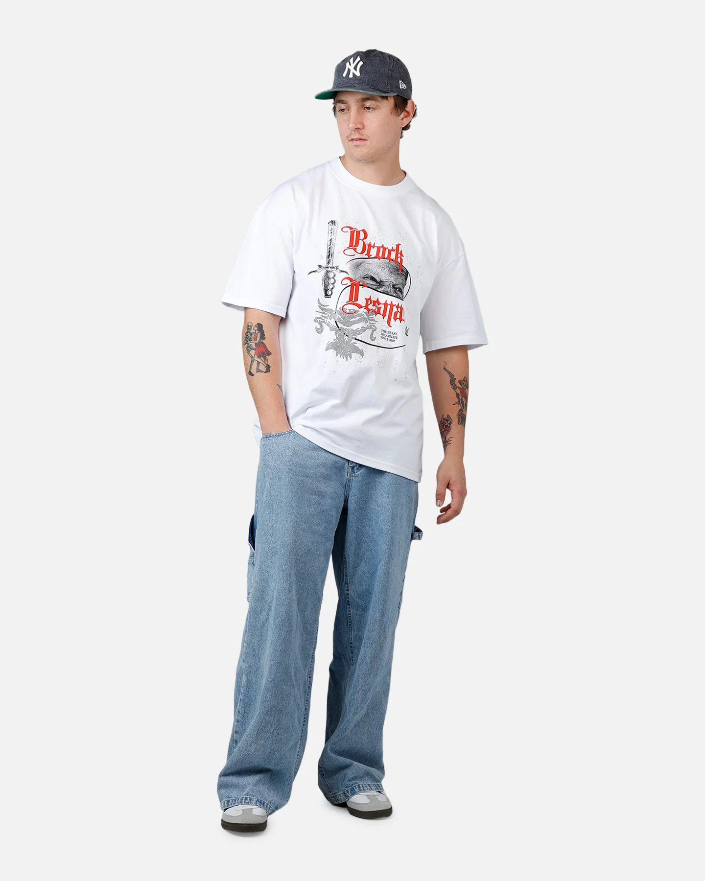 73Studio X WWE Wrestlemania 42 Brock Lesnar T-Shirt White - Image 3