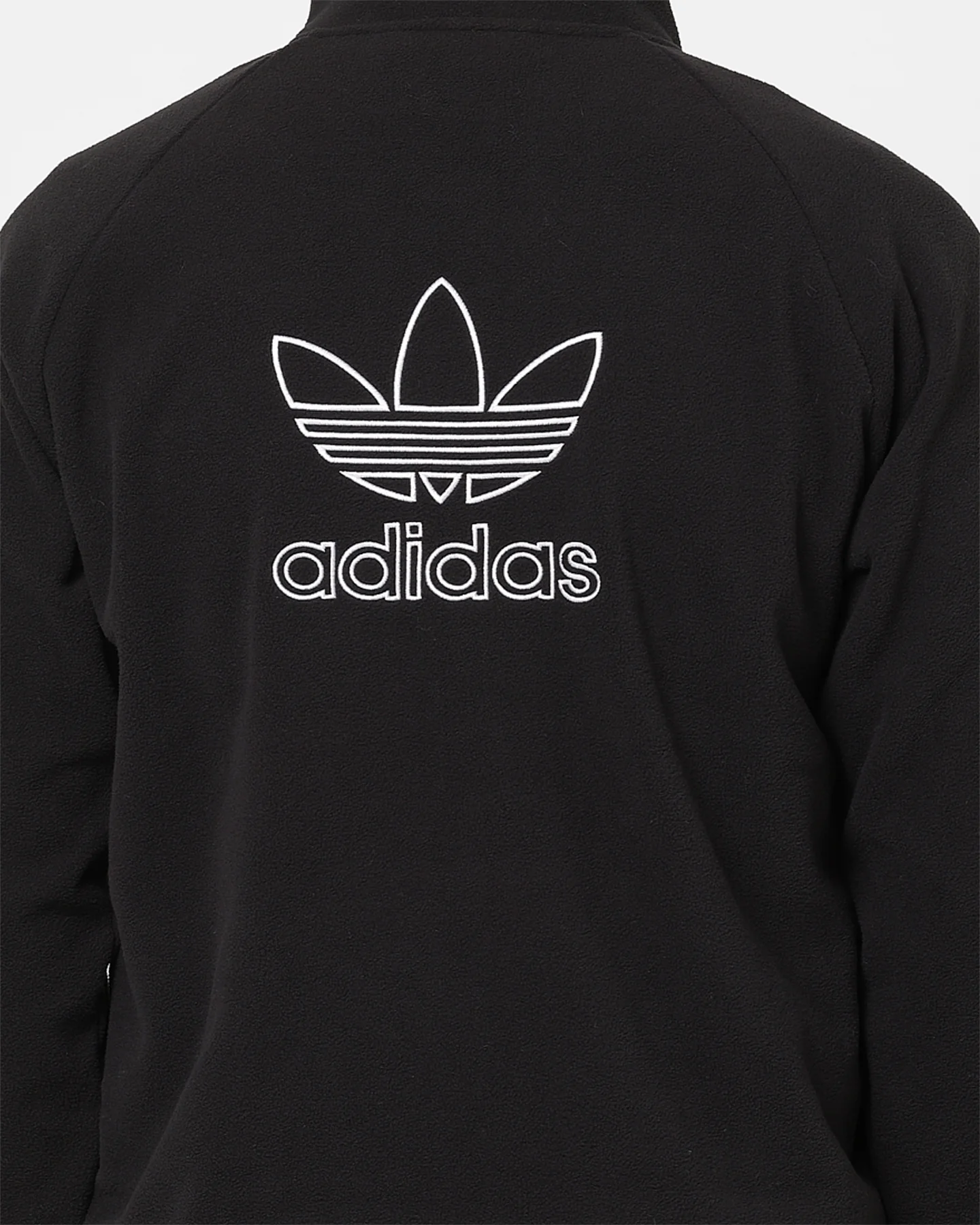 Adidas Adicolour Trefoil Teddy Fleece Jacket Black - Image 5