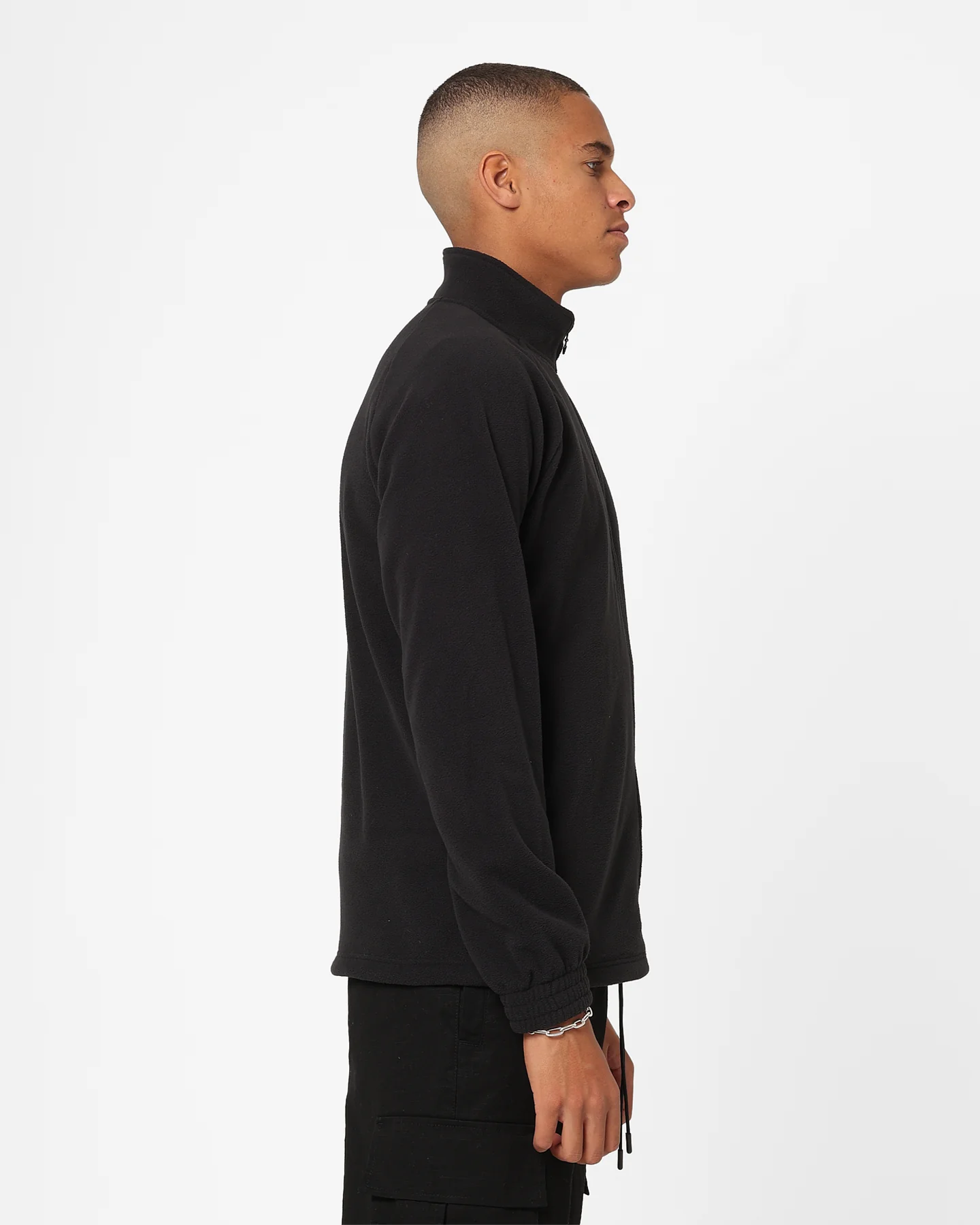 Adidas Adicolour Trefoil Teddy Fleece Jacket Black - Image 6