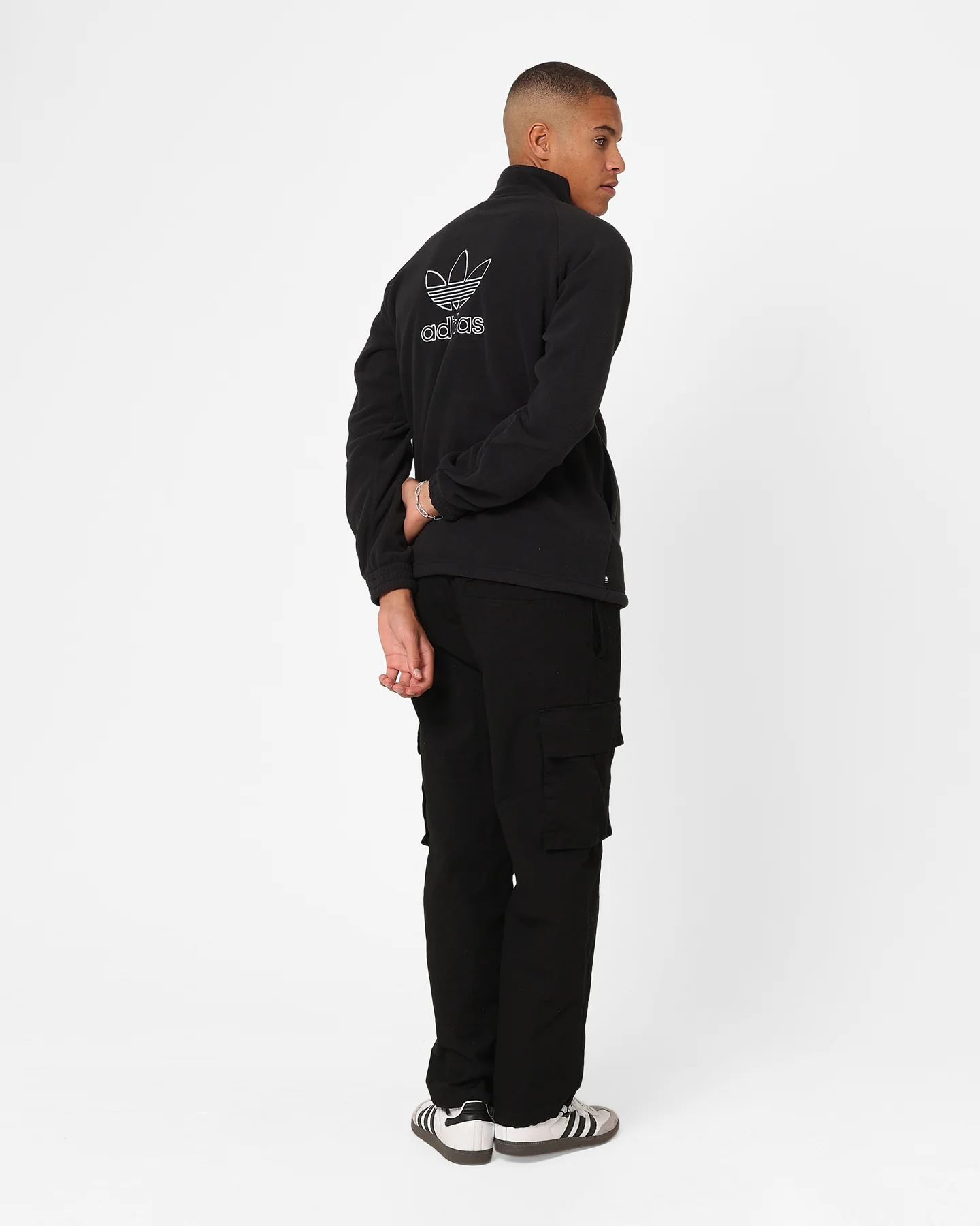 Adidas Adicolour Trefoil Teddy Fleece Jacket Black - Image 8