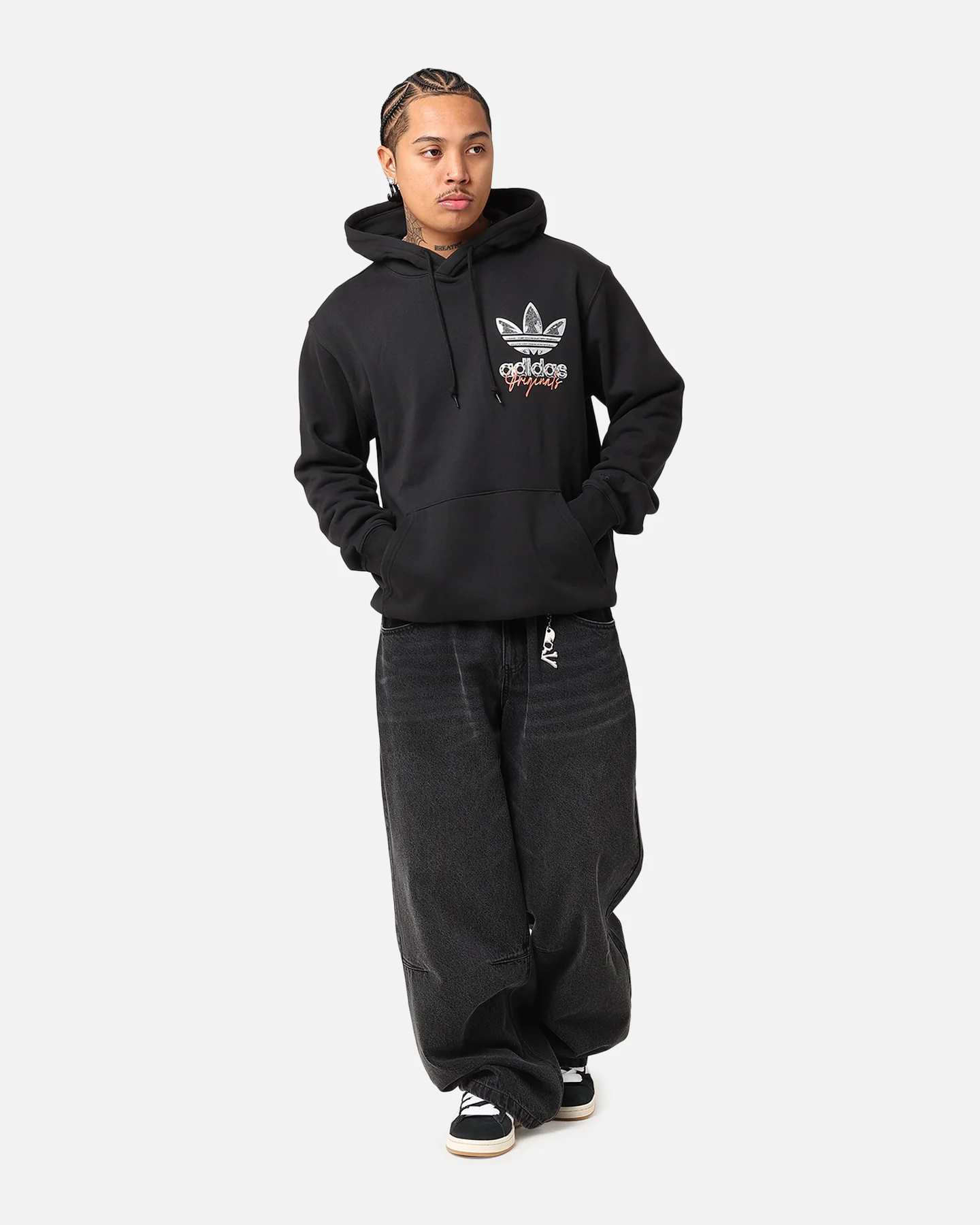 Adidas Trefoil Hoodie Black - Image 3